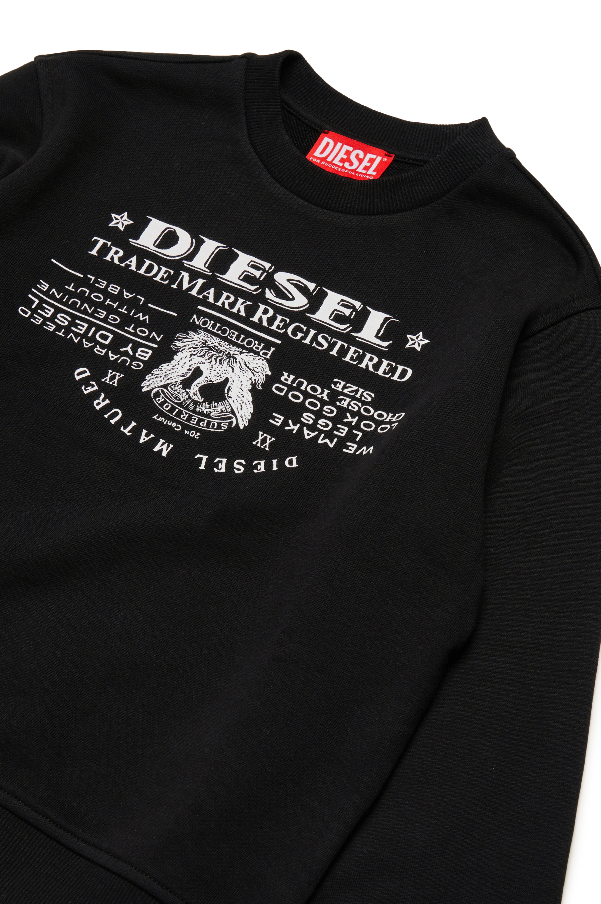 Diesel - SGINNL2 OVER, Man's Sweatshirt with Jacron Patch print in Black - 3