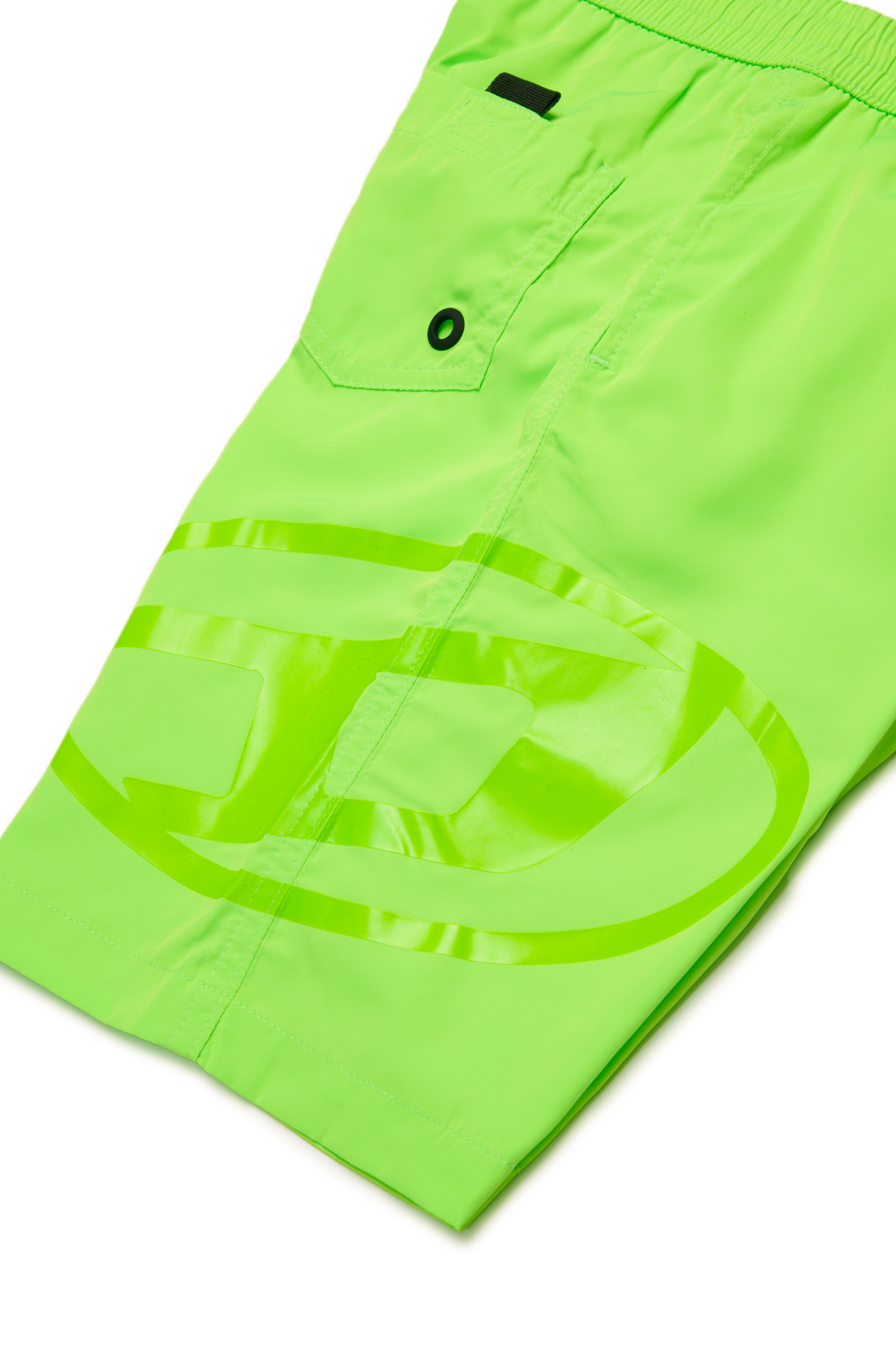 Diesel - MIPRUL, Man's Swim shorts with tonal Oval D logo in Green Fluo - 4