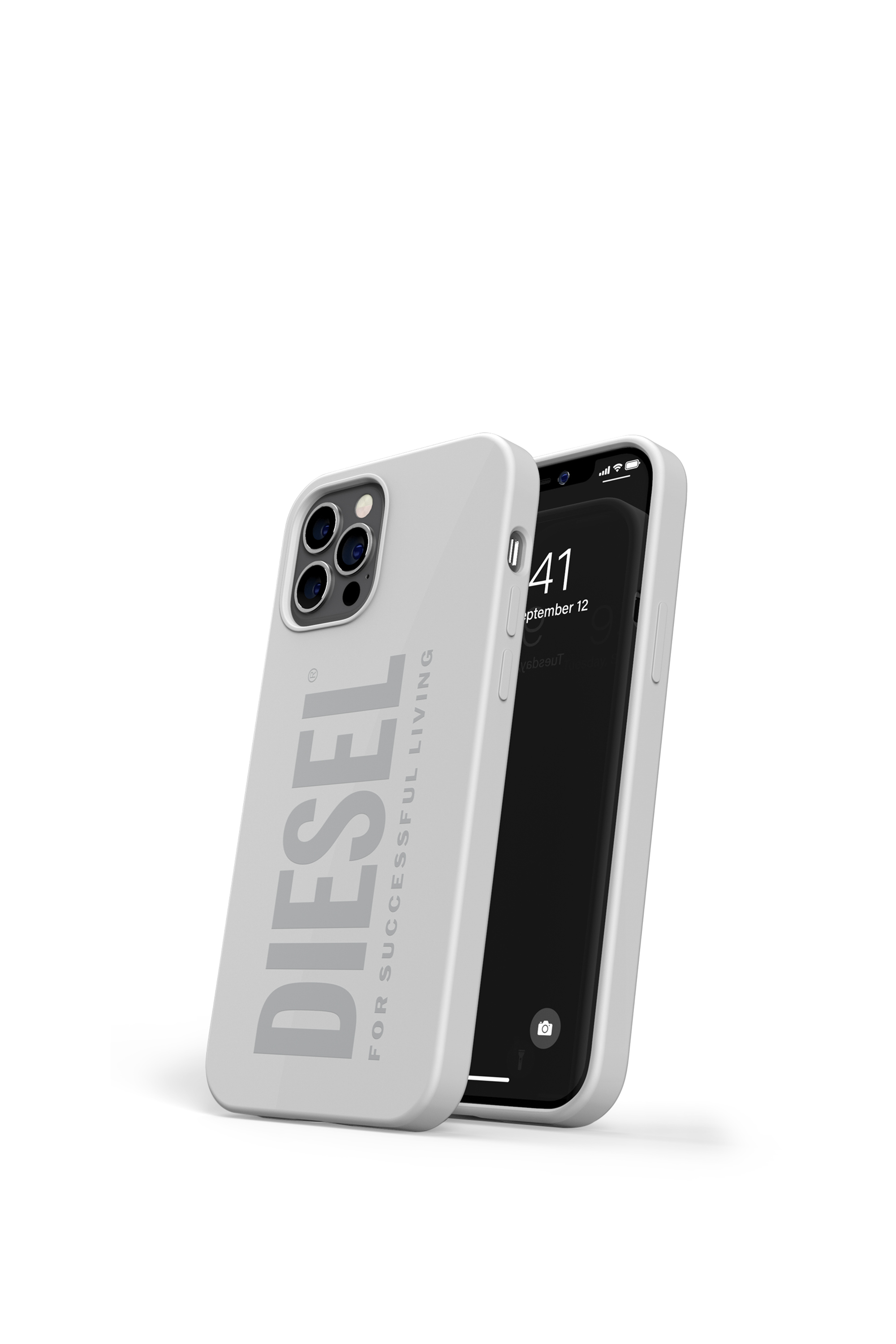 Diesel - 44282  STANDARD CASES, Unisex's Silicone case for iPhone 12 / 12 Pro in White - 3