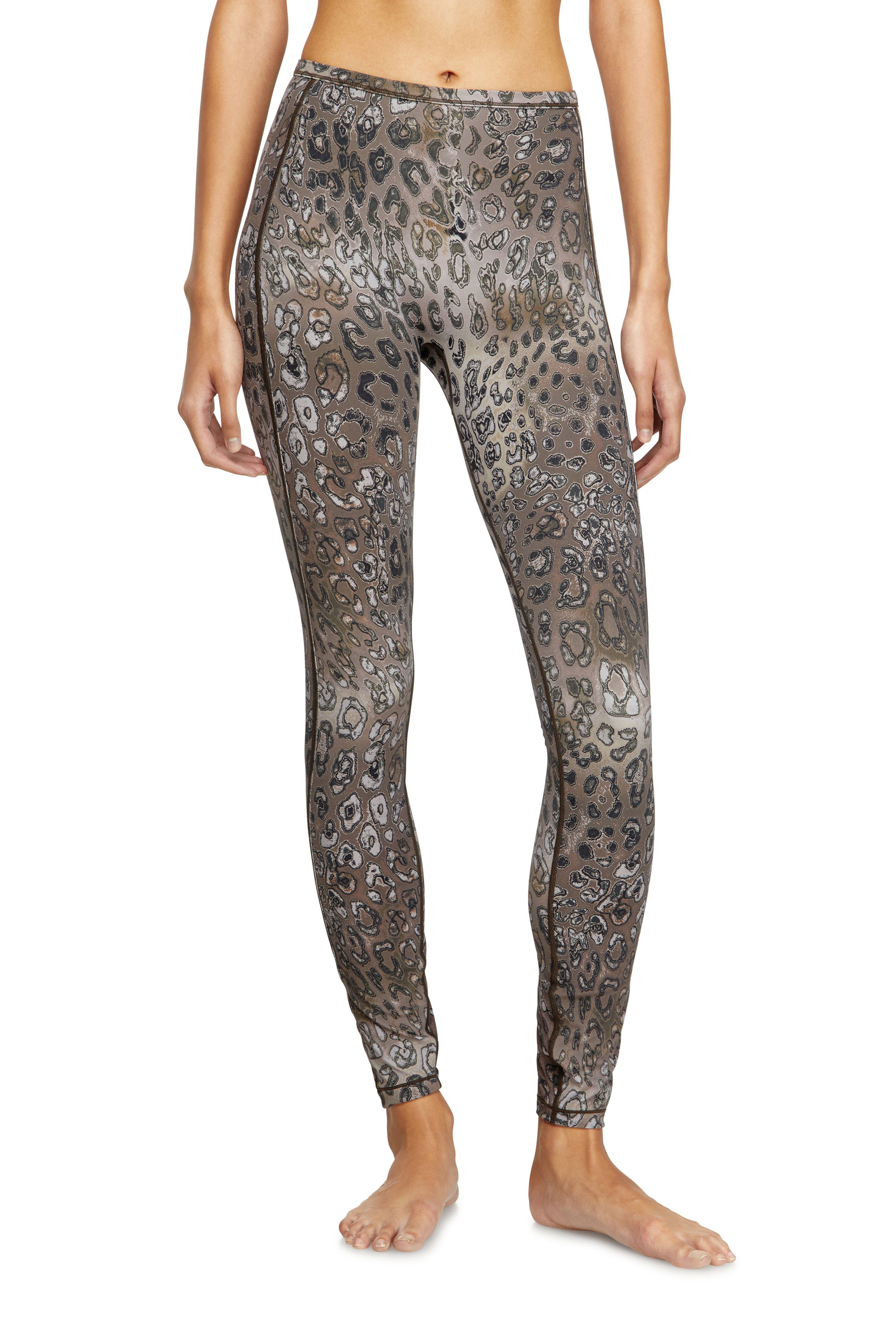 Diesel - MEREDITH-UTLT, Woman's Leopard print nylon leggings in null - 2