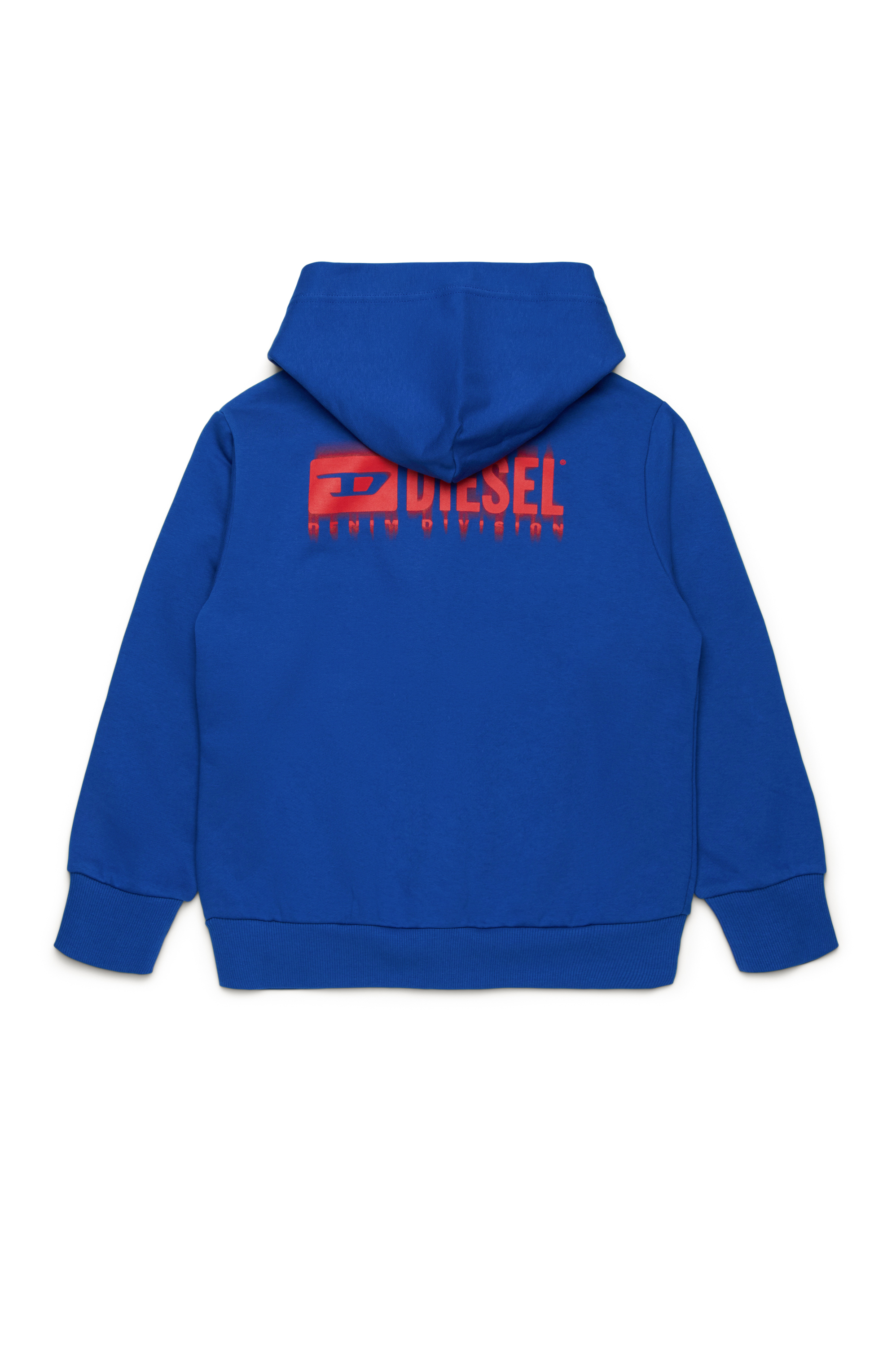 Diesel - SVOUGZIP OVER, Man Zip-up hoodie with smudged logo in Blue - Image 2