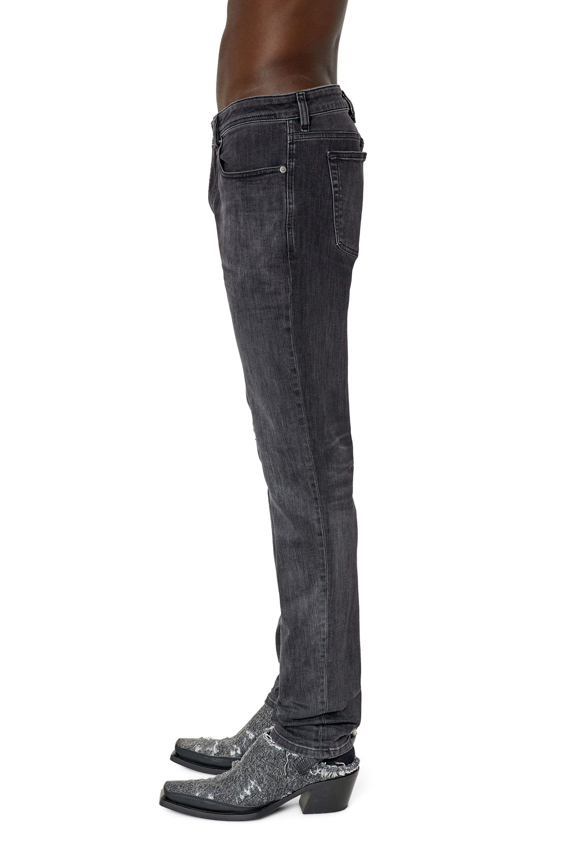 Diesel - 1979 Sleenker 0TFAR Skinny Jeans, Black/Dark grey - Image 4