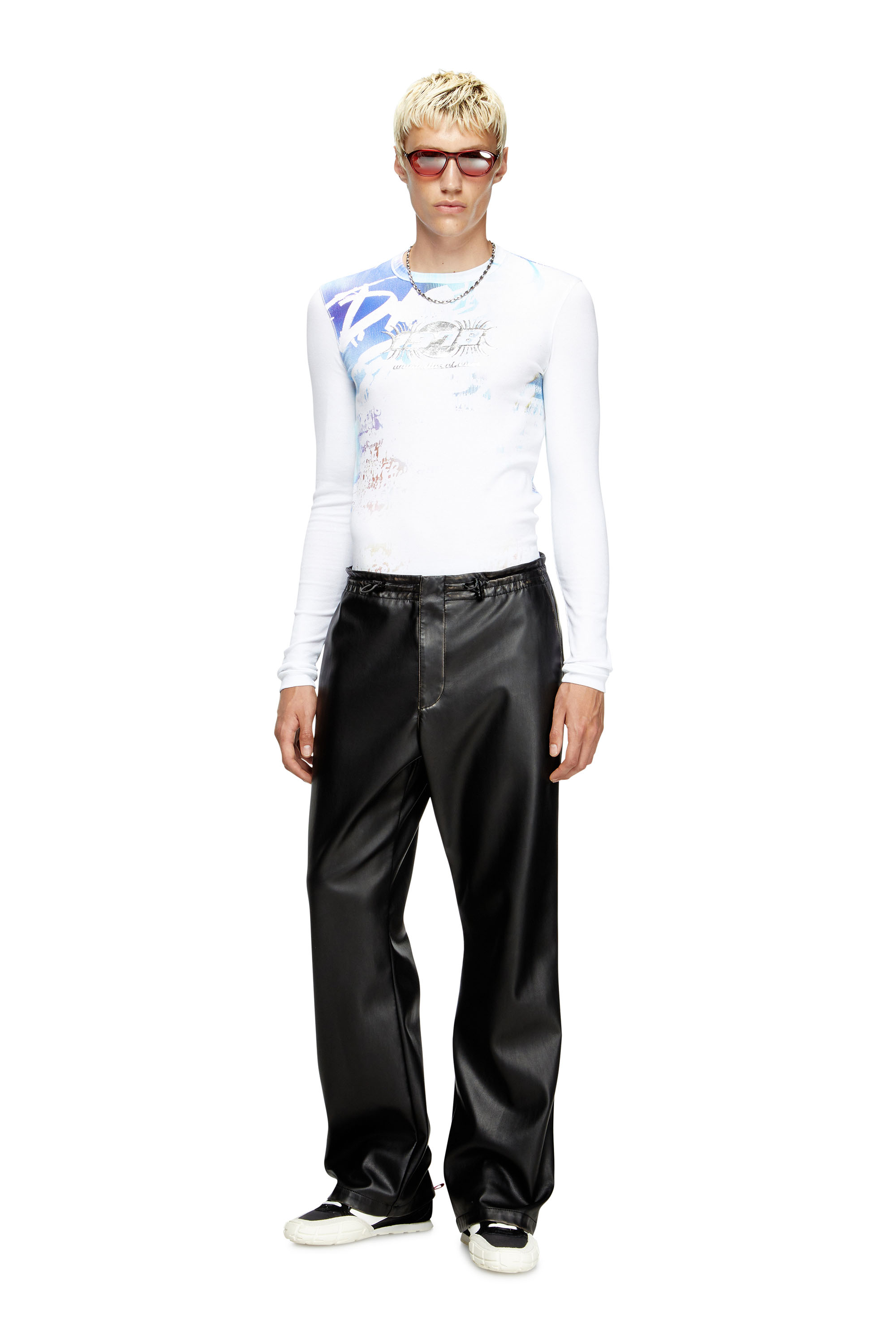 Diesel - T-RIBBER-LS-T3, Man's Long-sleeve T-shirt with graffiti print in null - 2