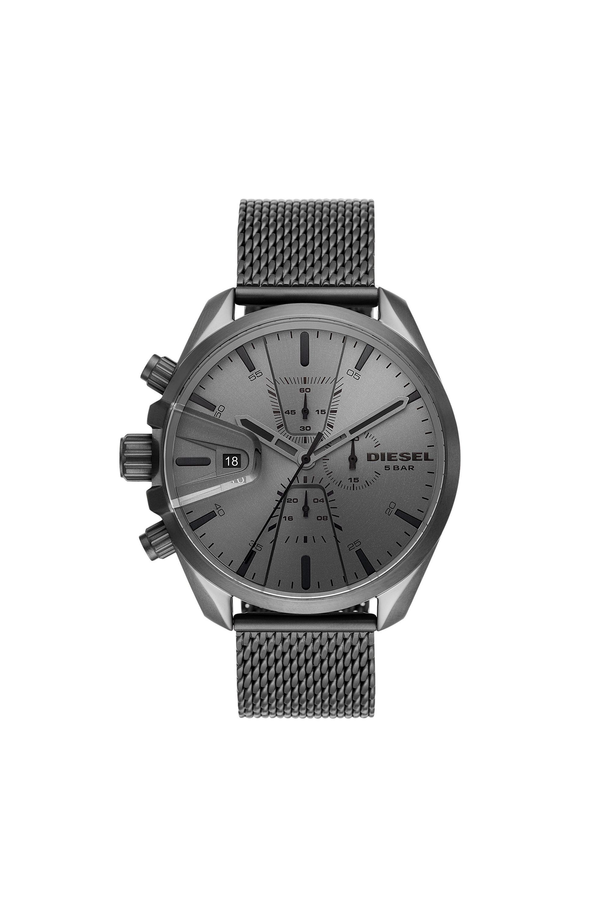 Diesel - DZ4528, Man's MS9 Chronograph Gunmetal Stainless Steel Watch in Grey - 1