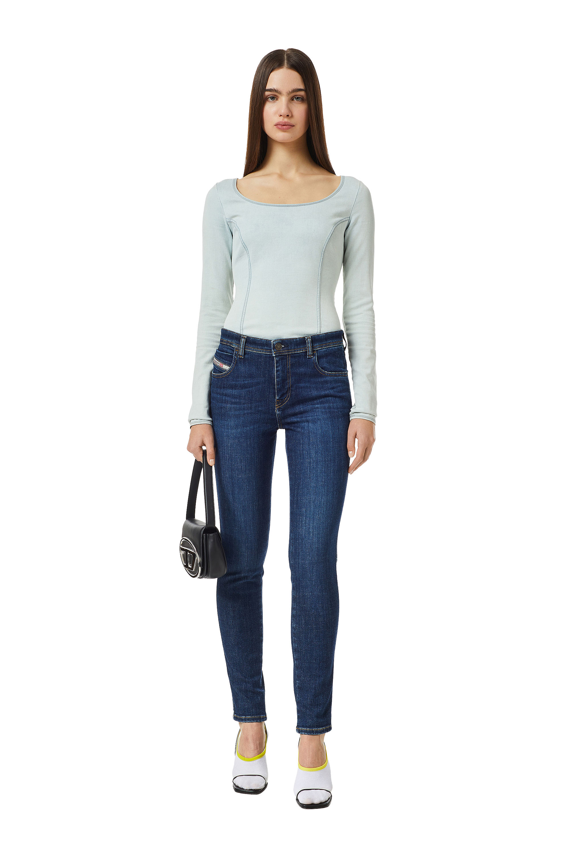 Diesel - Skinny Jeans 2015 Babhila 09C58, Dark Blue - Image 2