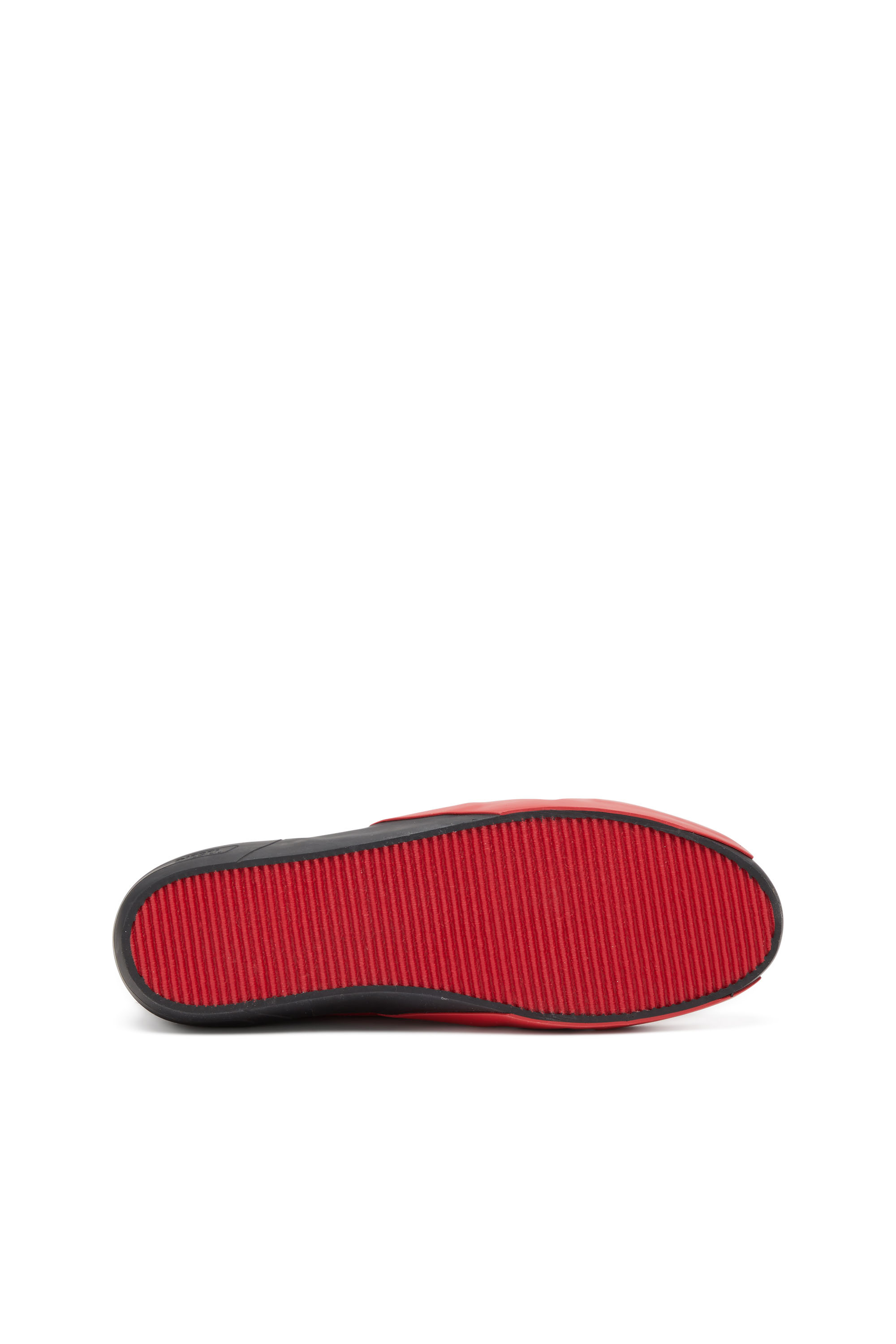 Diesel - S-SLANTE-D LOW, Man's S-Slante-D-Sneakers in suede and leather with D logo in Black/Red - 4