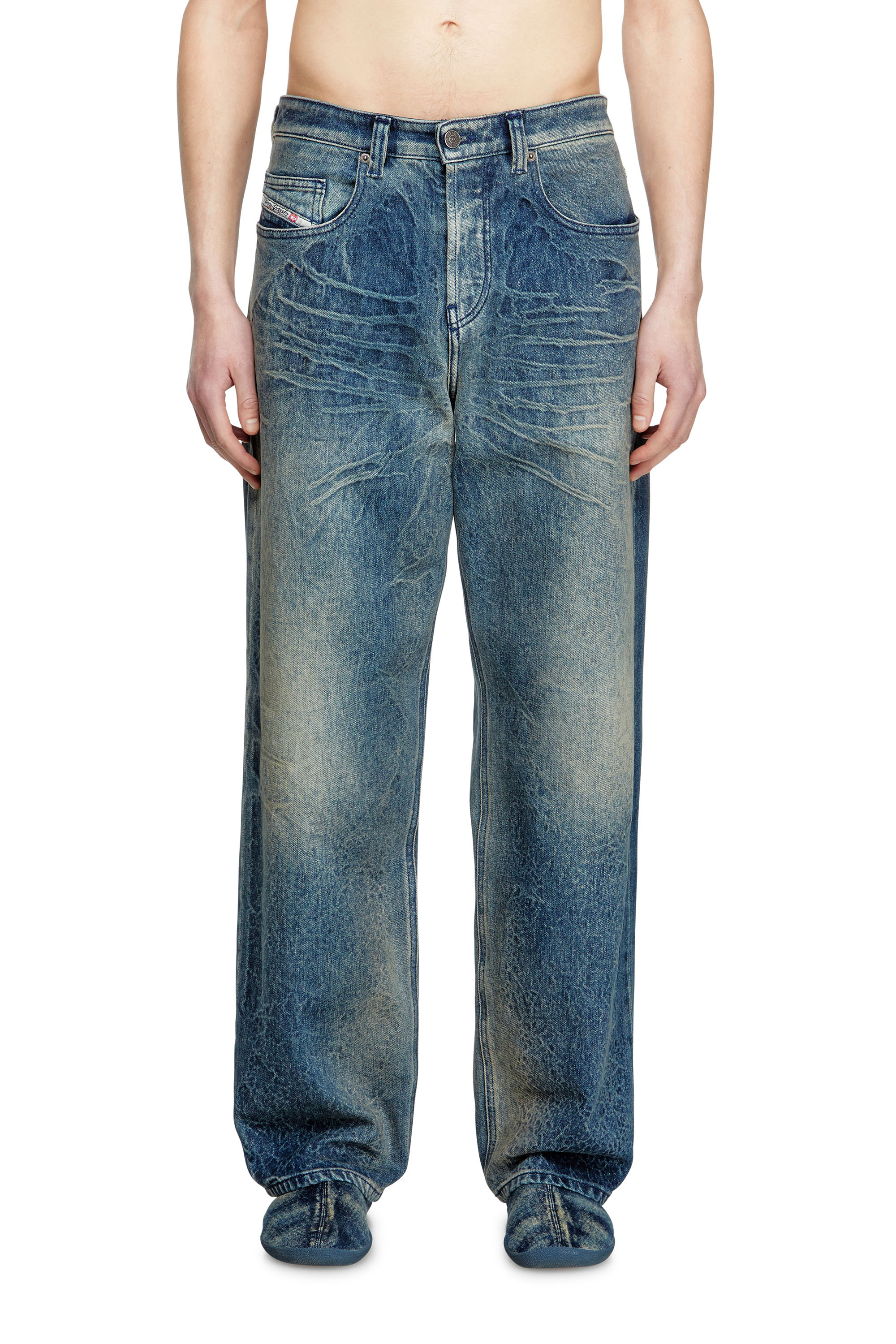 Diesel - Man's Relaxed Jeans 2001 D-Macro 007BG, Dark Blue - 3