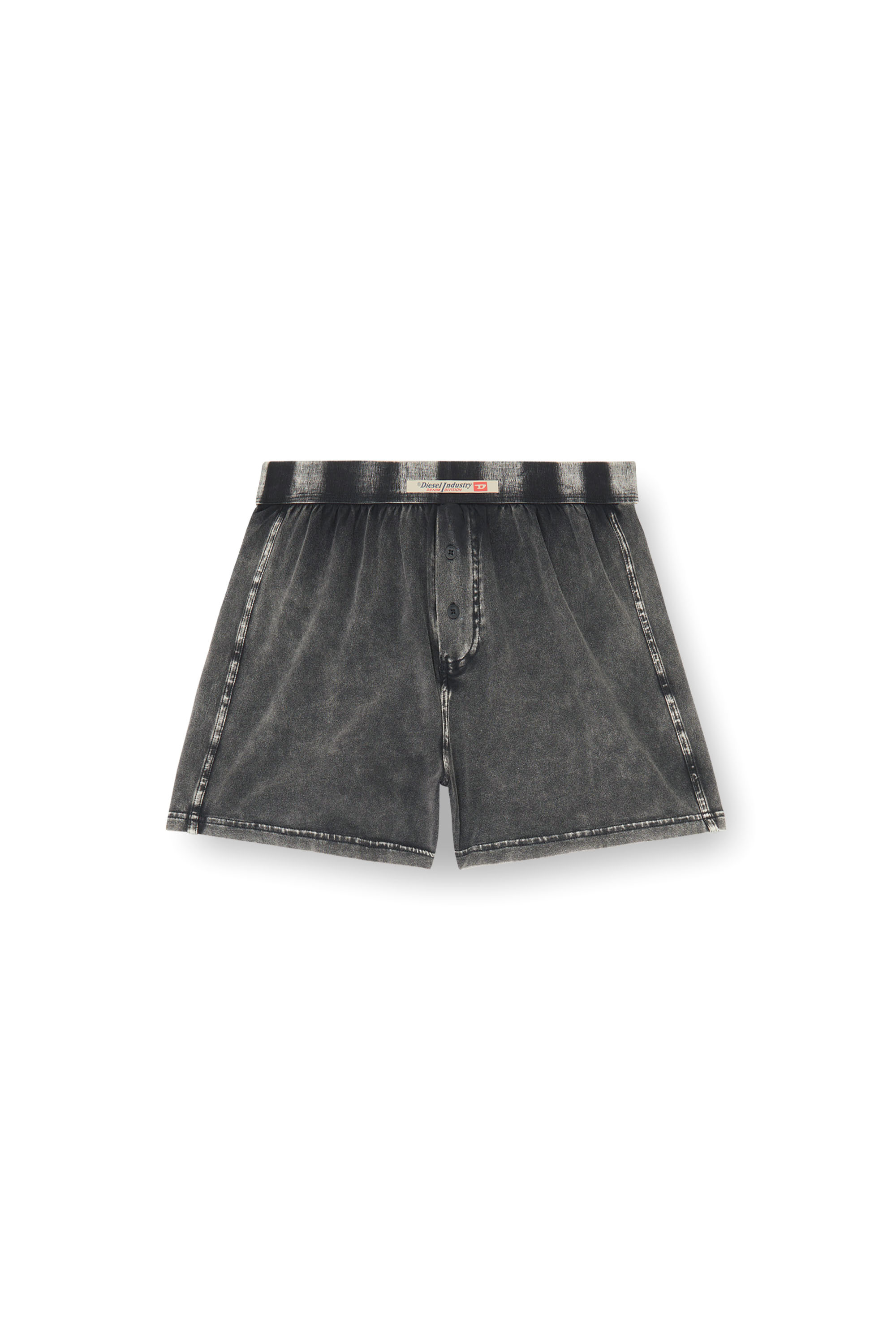 Diesel - STARPER-EL-DNM, Man's Boxer briefs in cotton with denim effect in Dark grey - 3