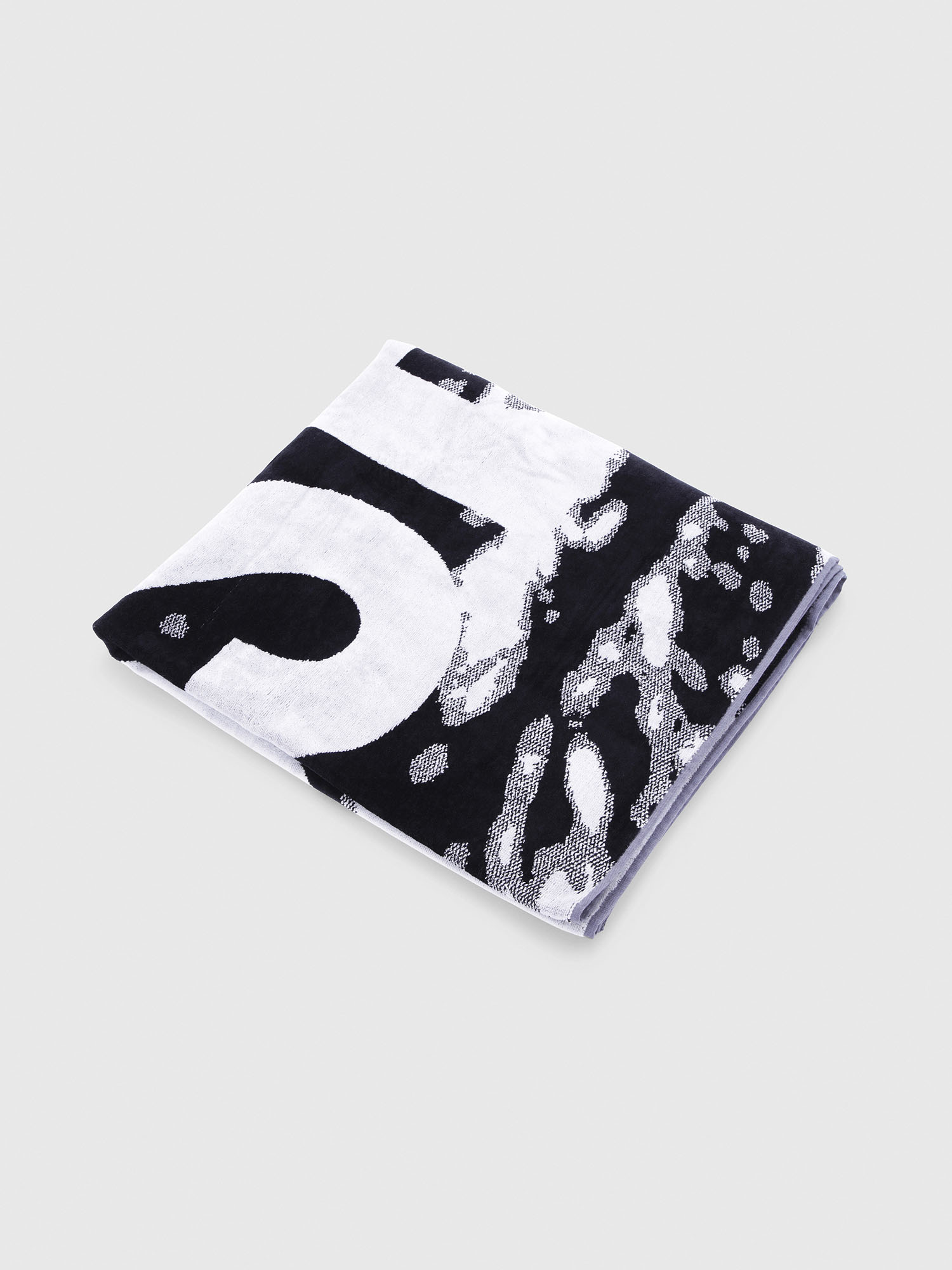 Diesel - 80536 FLORA SHADOW, Unisex's Cotton gym towel with logo in Black/Grey - 3