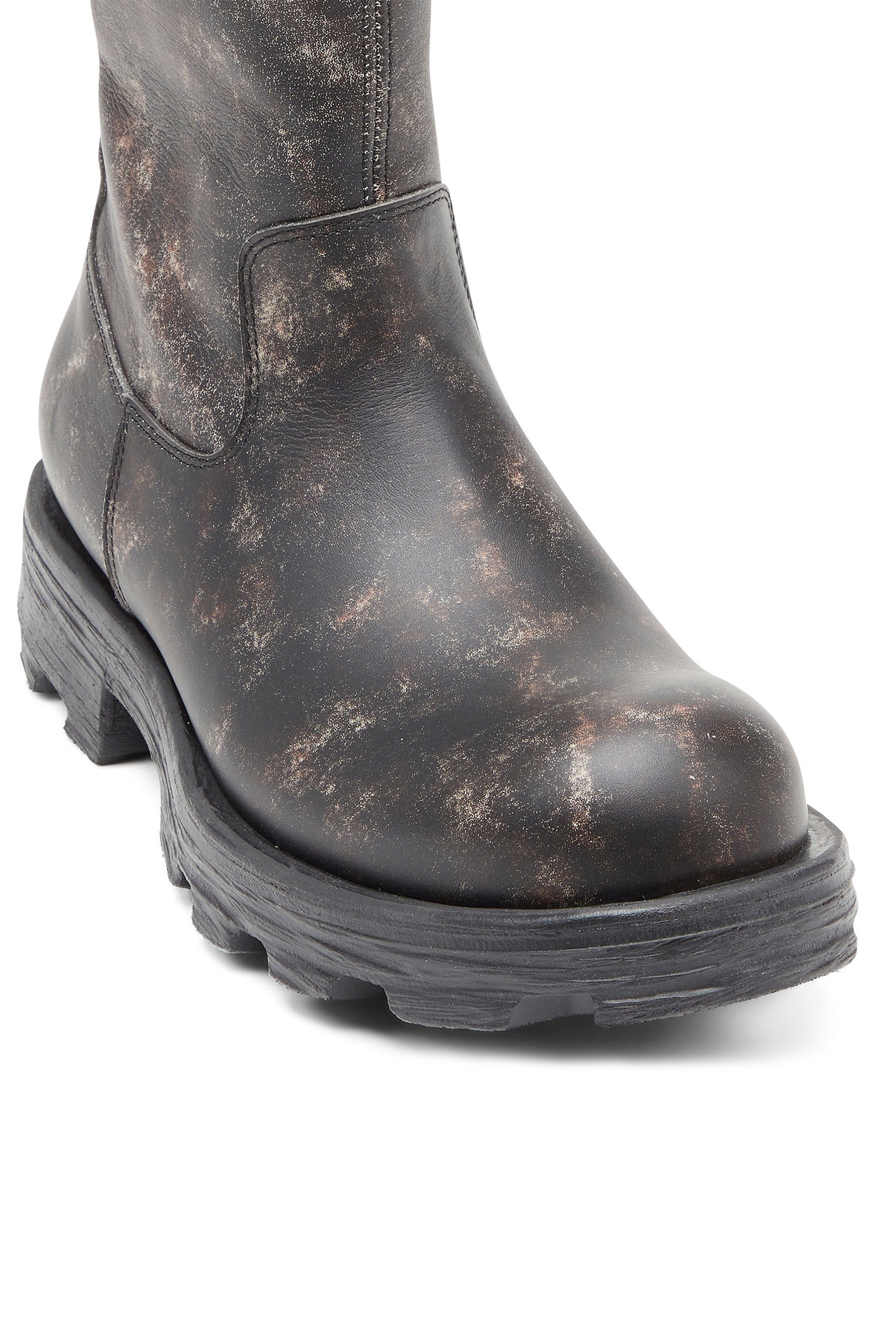 Diesel - D-HAMMER HB D W, Woman's D-Hammer-Knee-high boots in distressed leather in Brown - 5