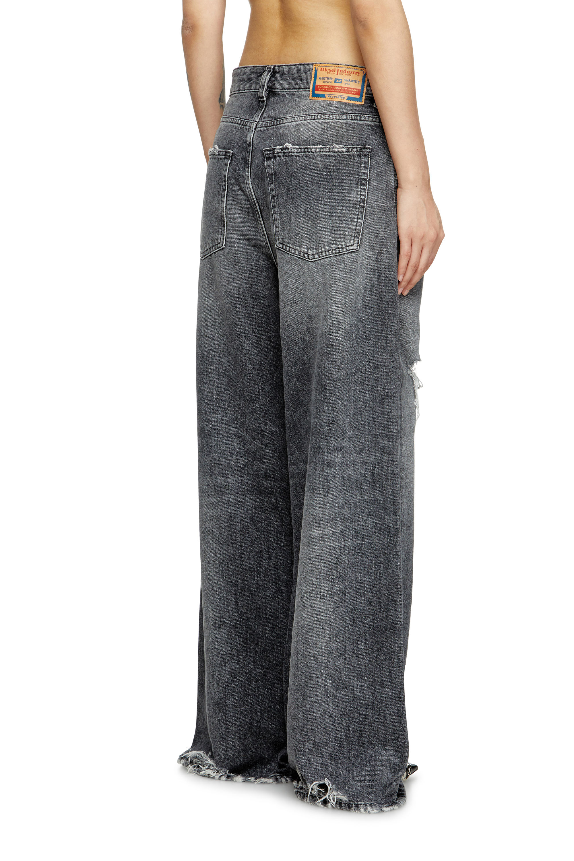 Diesel - Woman's Relaxed Jeans 1996 D-Sire 007X4, Black/Dark grey - 5