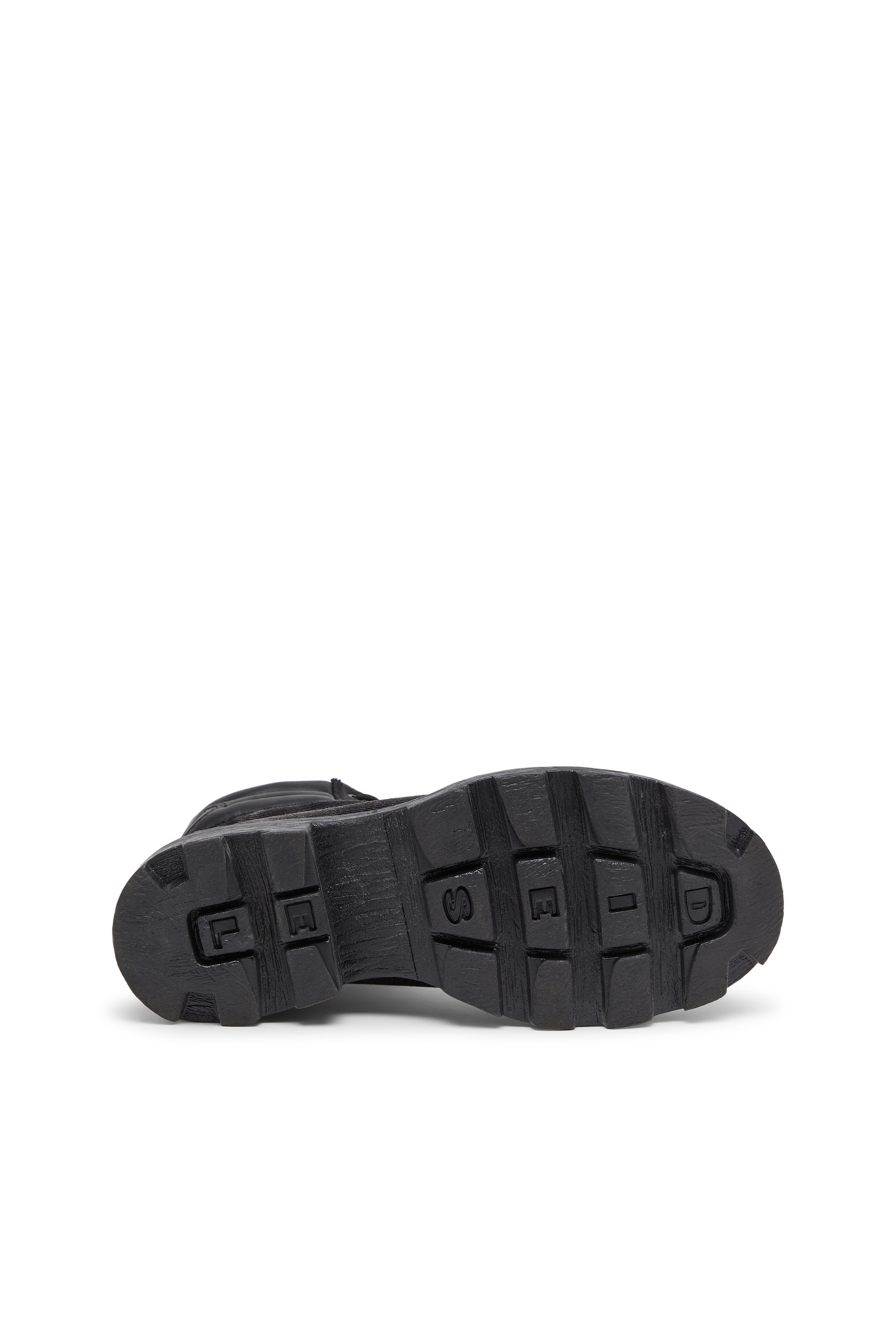 Diesel - D-HAMMER LACE UP, Man's D-Hammer-Combat boots in denim and leather in Black - 4