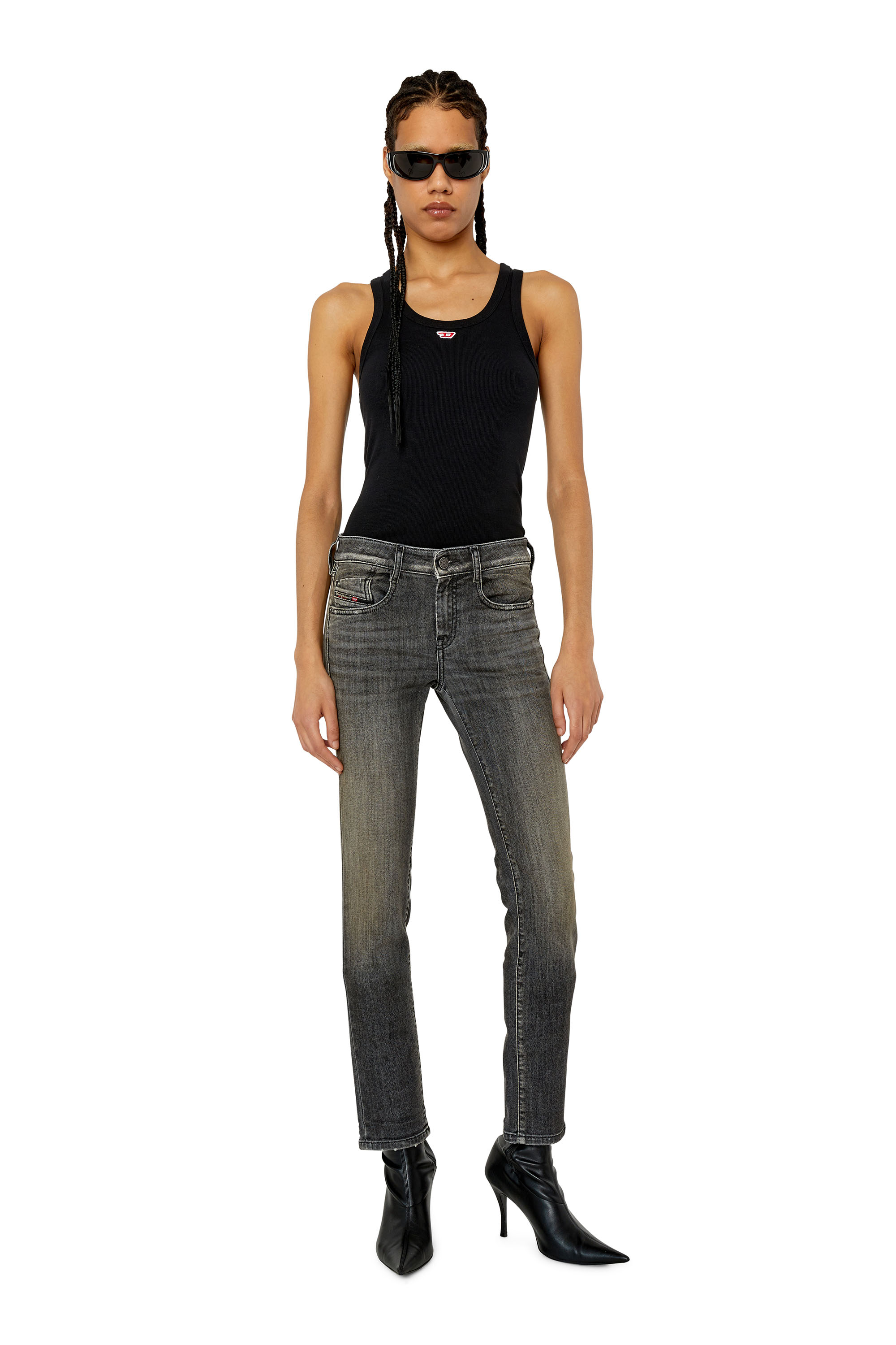 Diesel - Slim D-Ollies JoggJeans® 09F01, Black/Dark grey - Image 4