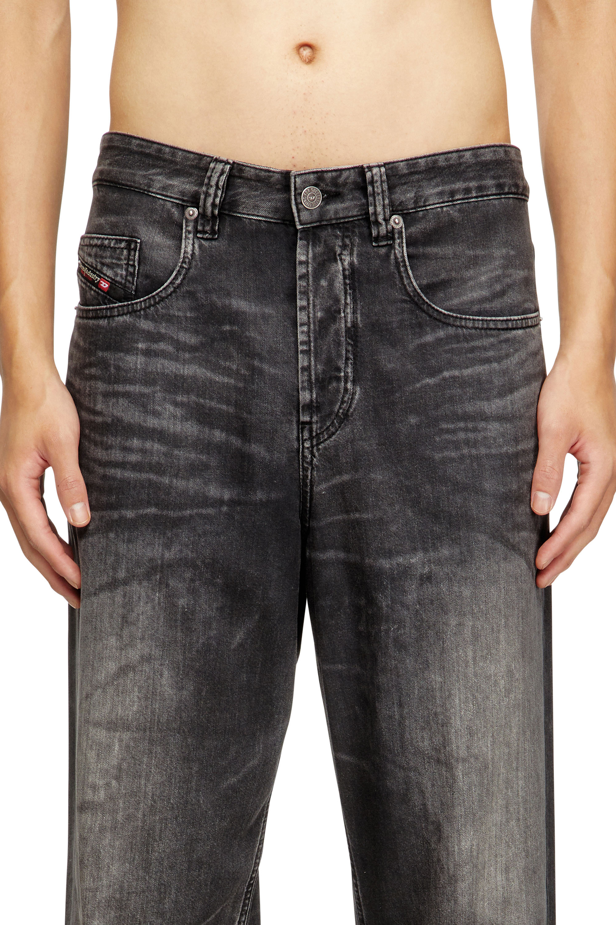 Diesel - Man's Relaxed Jeans 2001 D-Macro 0CEBC, Black/Dark grey - 5