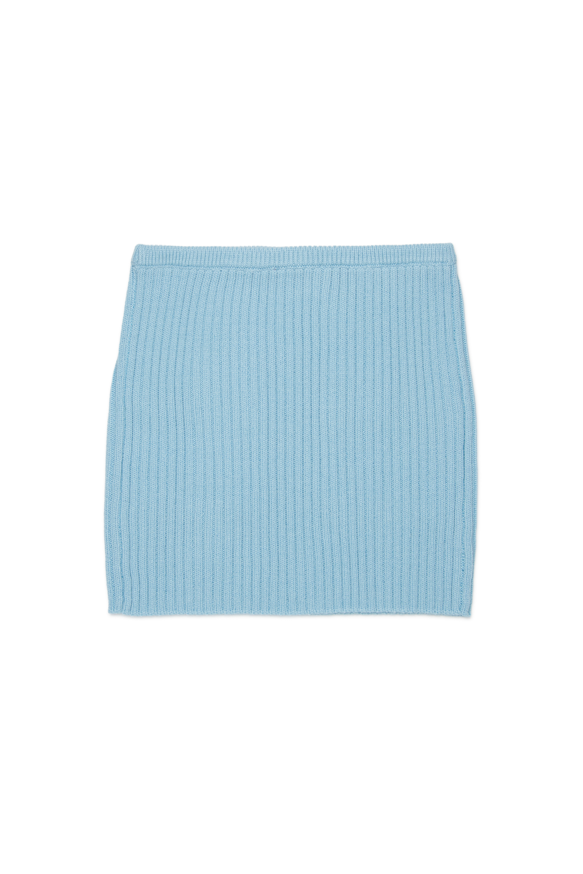 Diesel - GAMMY, Woman's Ribbed-knit mini skirt with utility pockets in Light Blue - 2