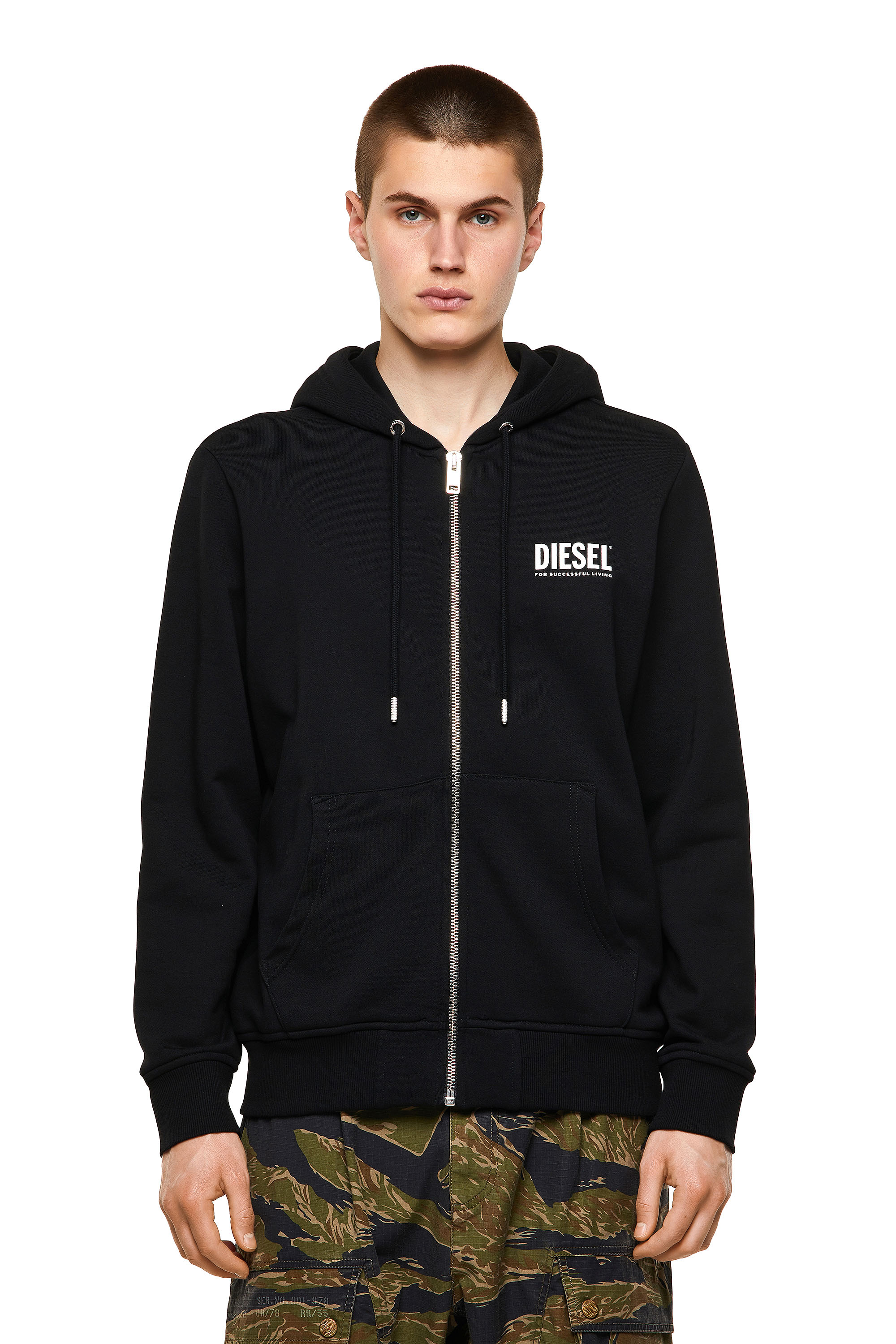 S-GIRK-HOOD-ZIP-ECOL, Black - Sweaters
