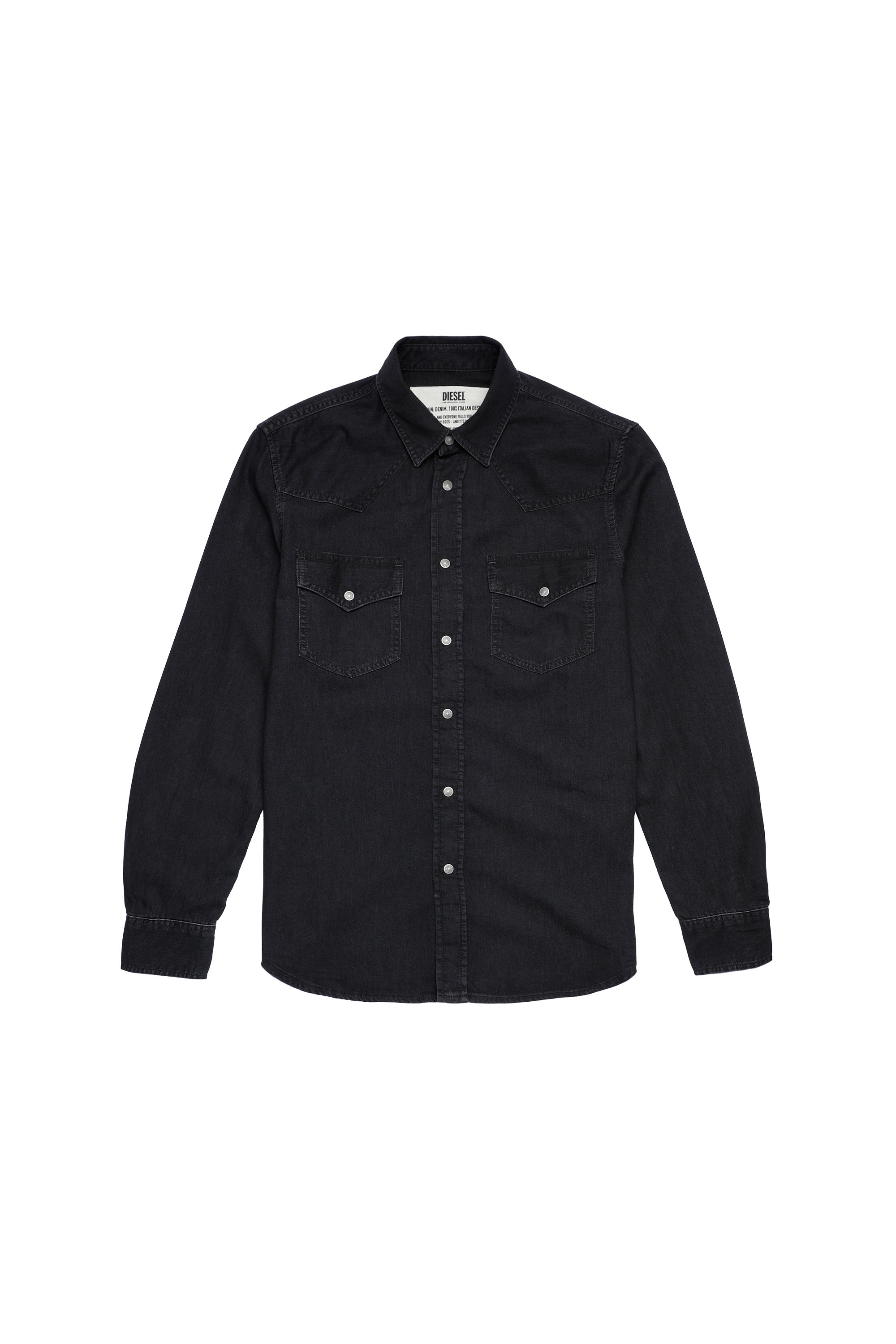 D-EAST-P1, Black - Denim Shirts