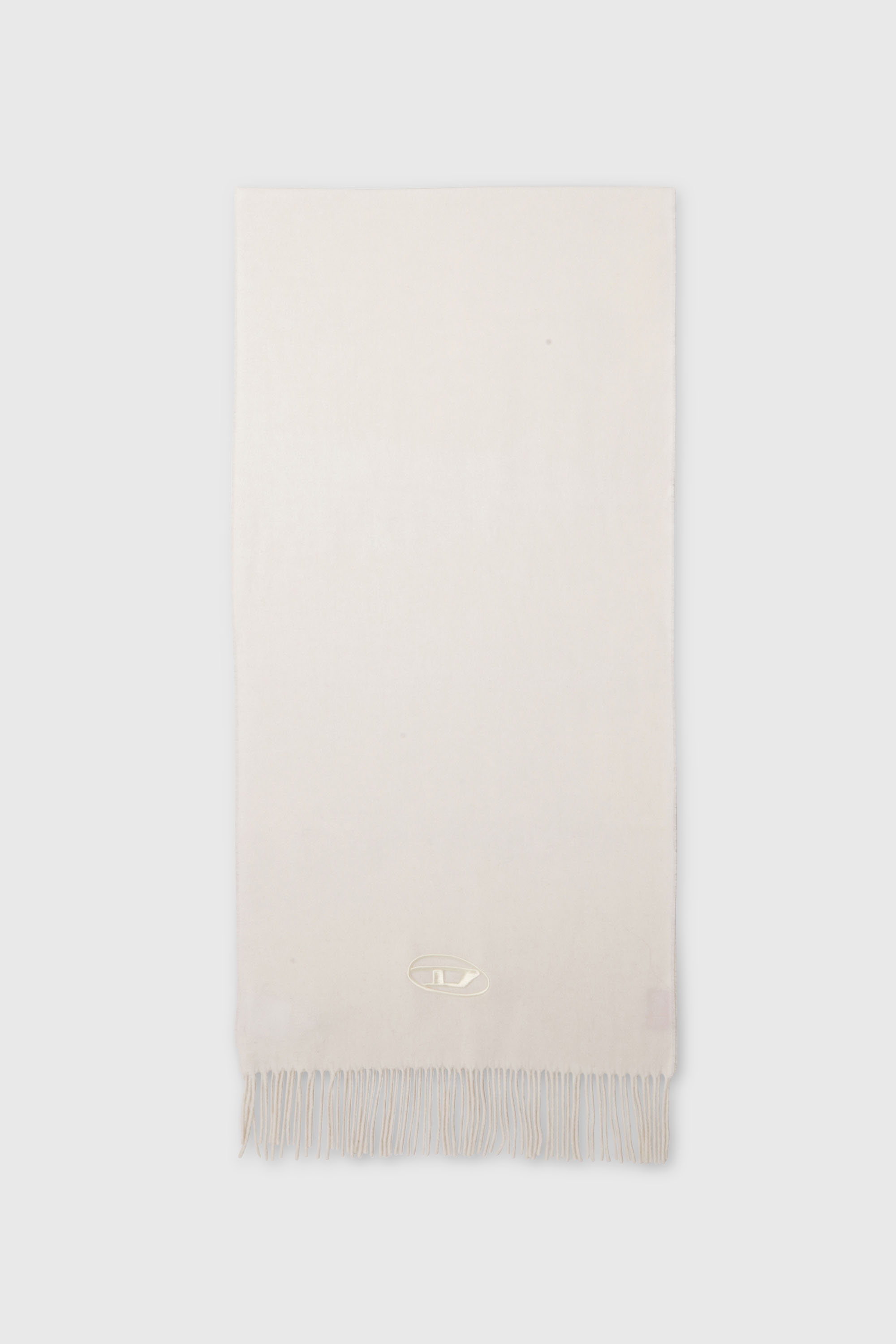 Wool-blend scarf with fringed edges
