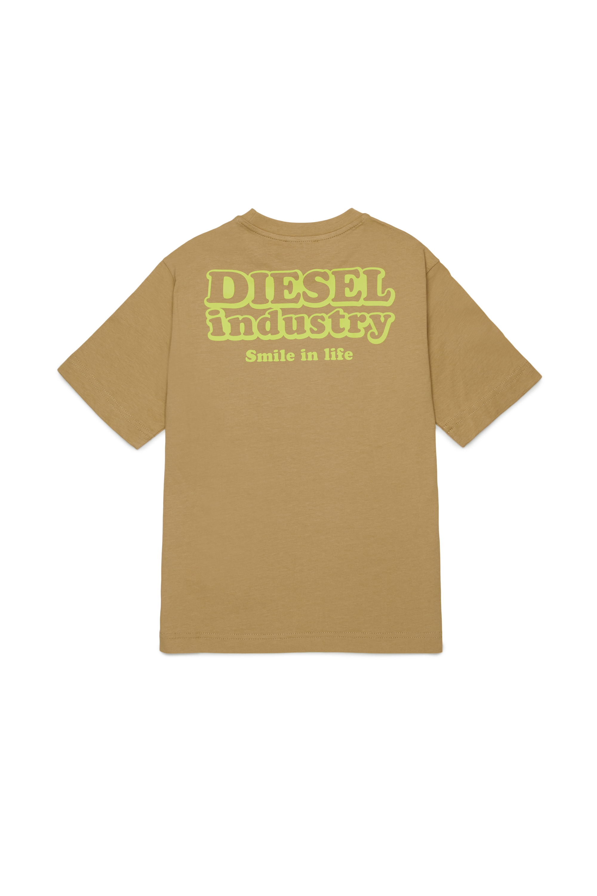 Diesel - TLODIM OVER, Man's T-shirt with Diesel Industry print in Brown - 2