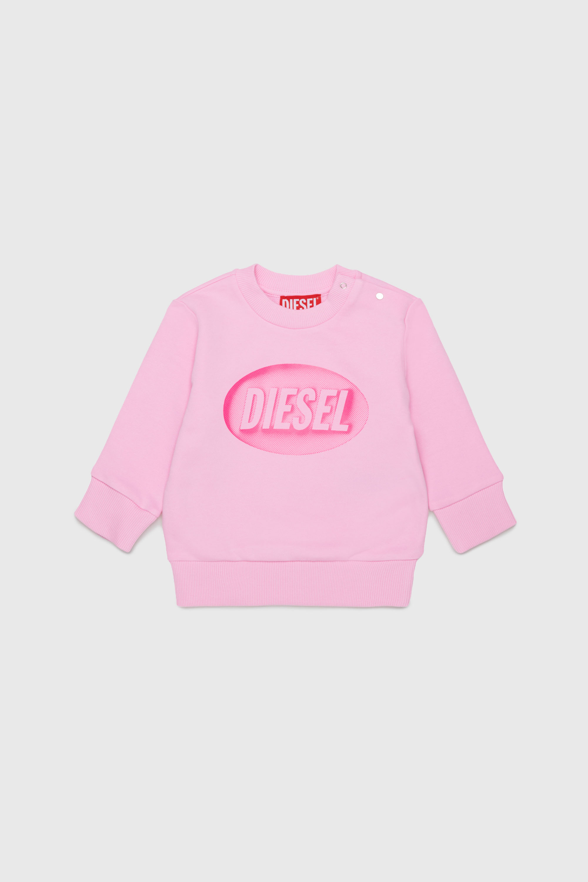 Diesel - SDSELB, Unisex's Cotton sweatshirt with logo print in Pink - 1