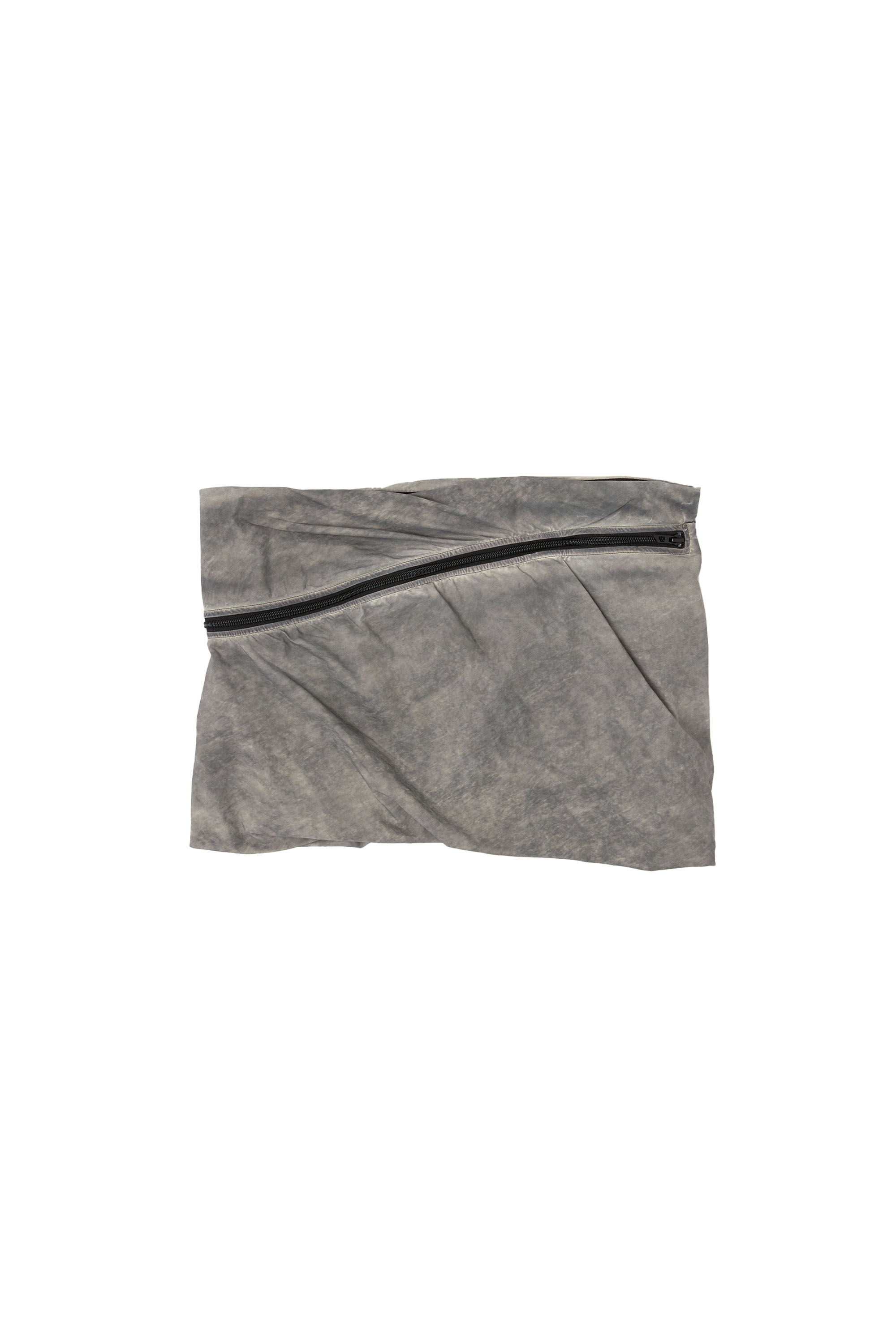 Diesel - O-RIGIN, Woman's Bubble skirt with wrap around pocket in Grey - 3