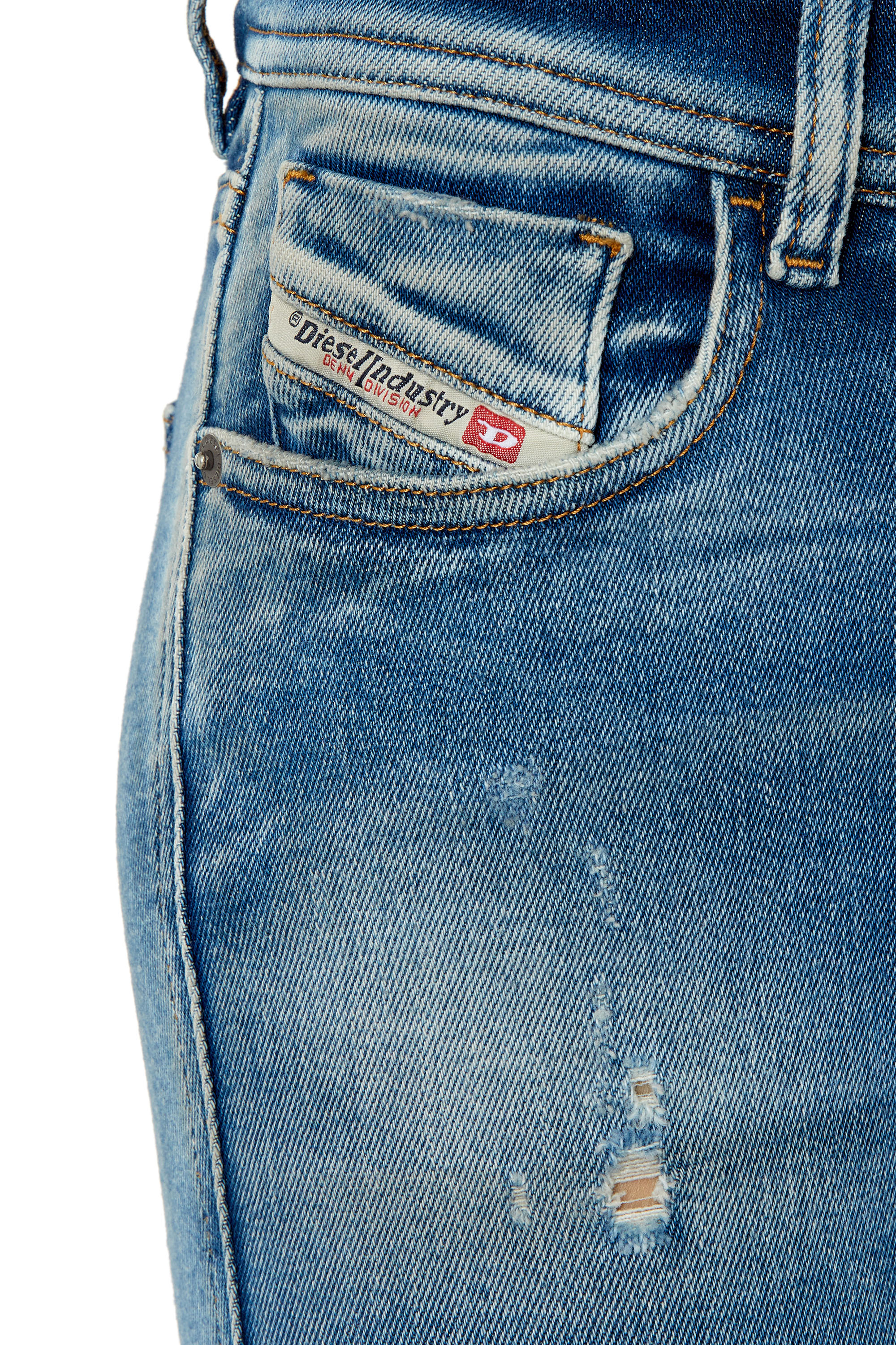 Diesel - Super skinny Jeans 2017 Slandy 09E91, Light Blue - Image 3