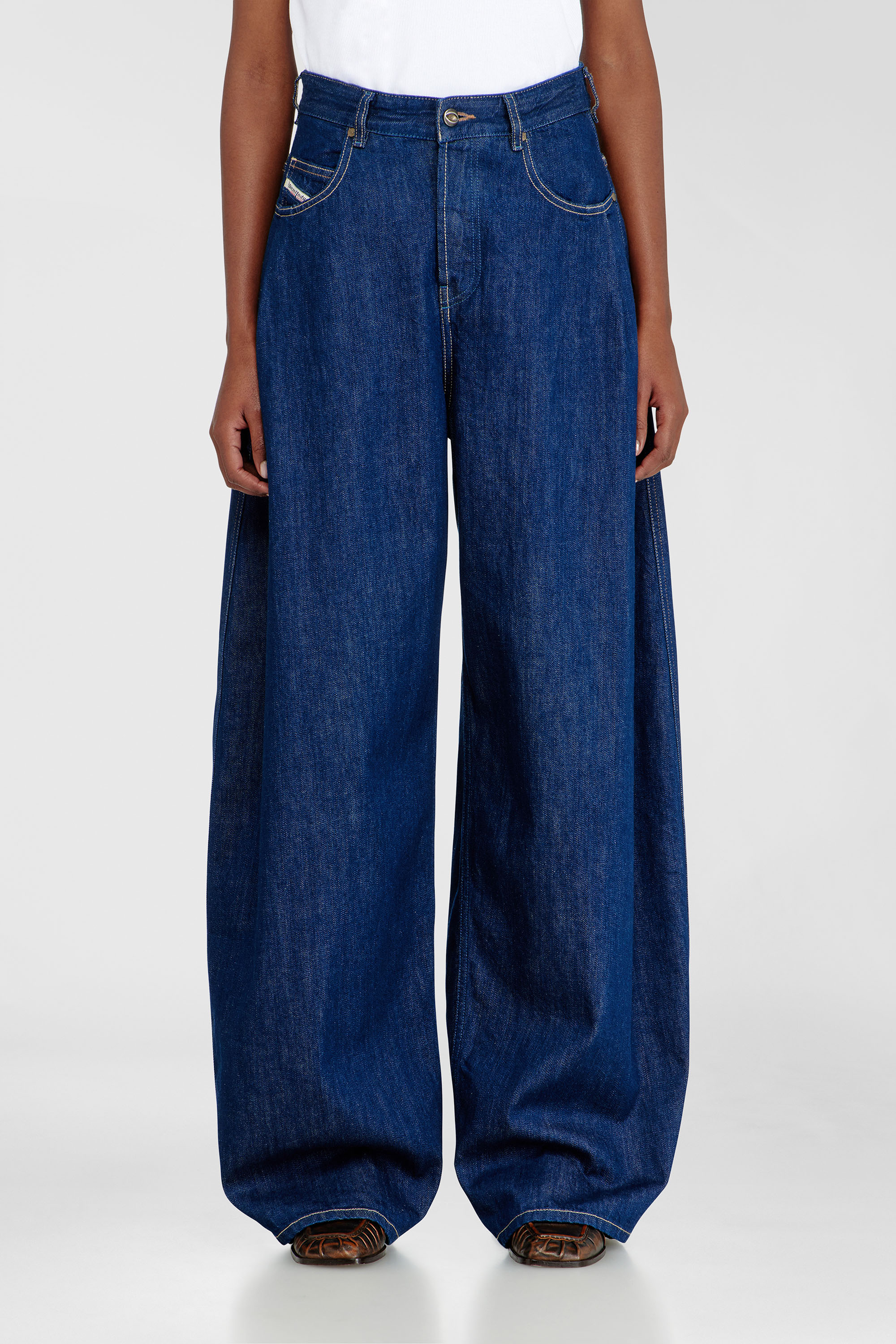 Diesel - Woman's Relaxed Jeans 1987 D-Khelz 09Q09, Dark Blue - 1