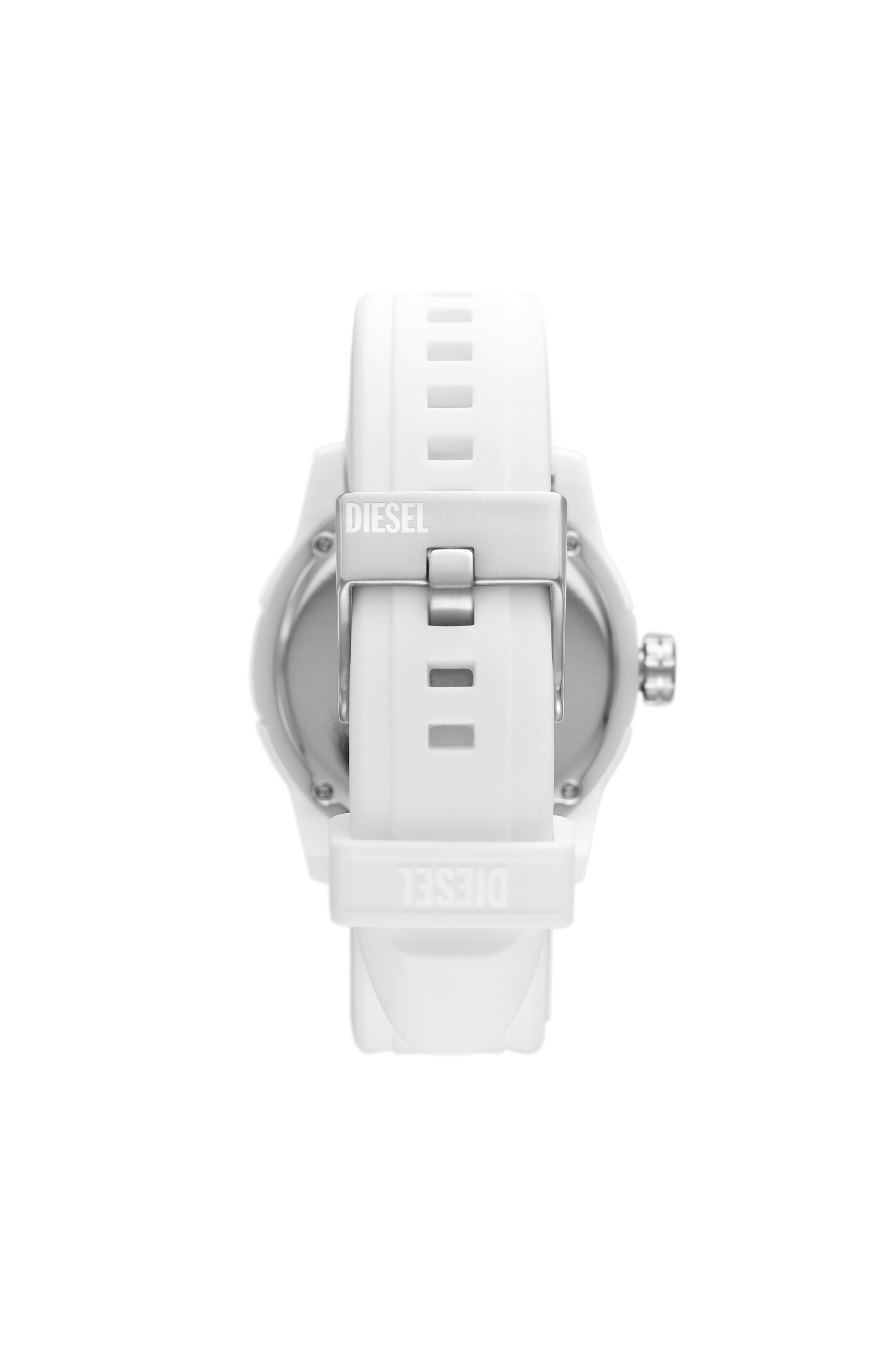 Diesel - DZ1981, Unisex's Double up three-hand white silicone watch in White - 2