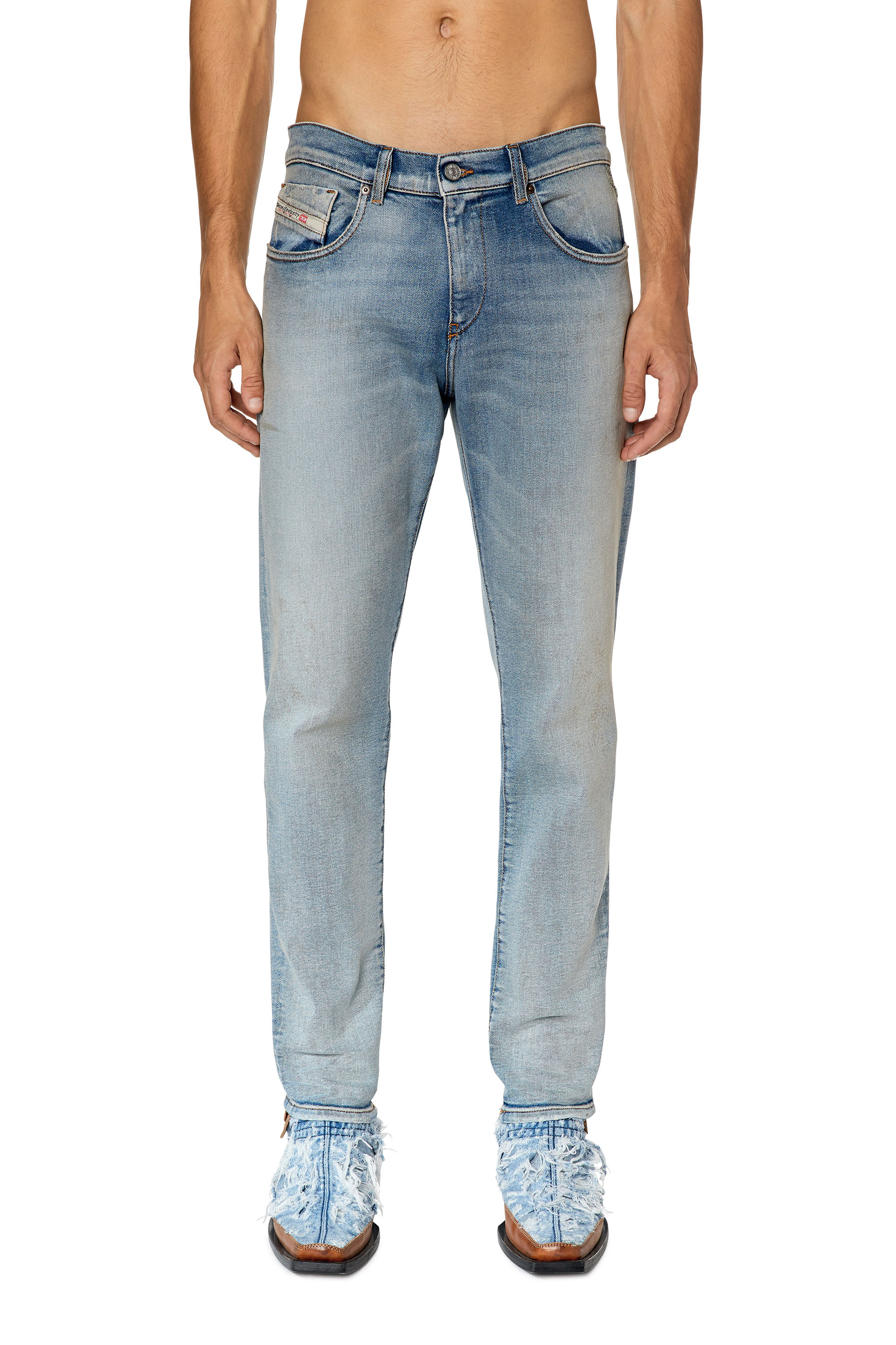 Diesel - Slim Jeans 2019 D-Strukt 09E84, Light Blue - Image 1