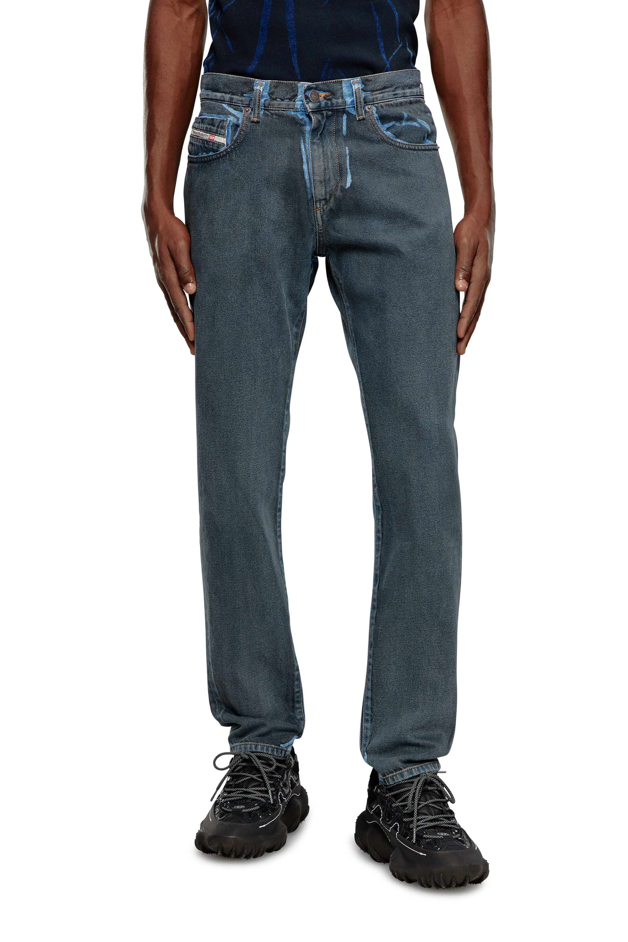 Diesel - Slim Jeans 2019 D-Strukt 09I47, Black/Dark grey - Image 2