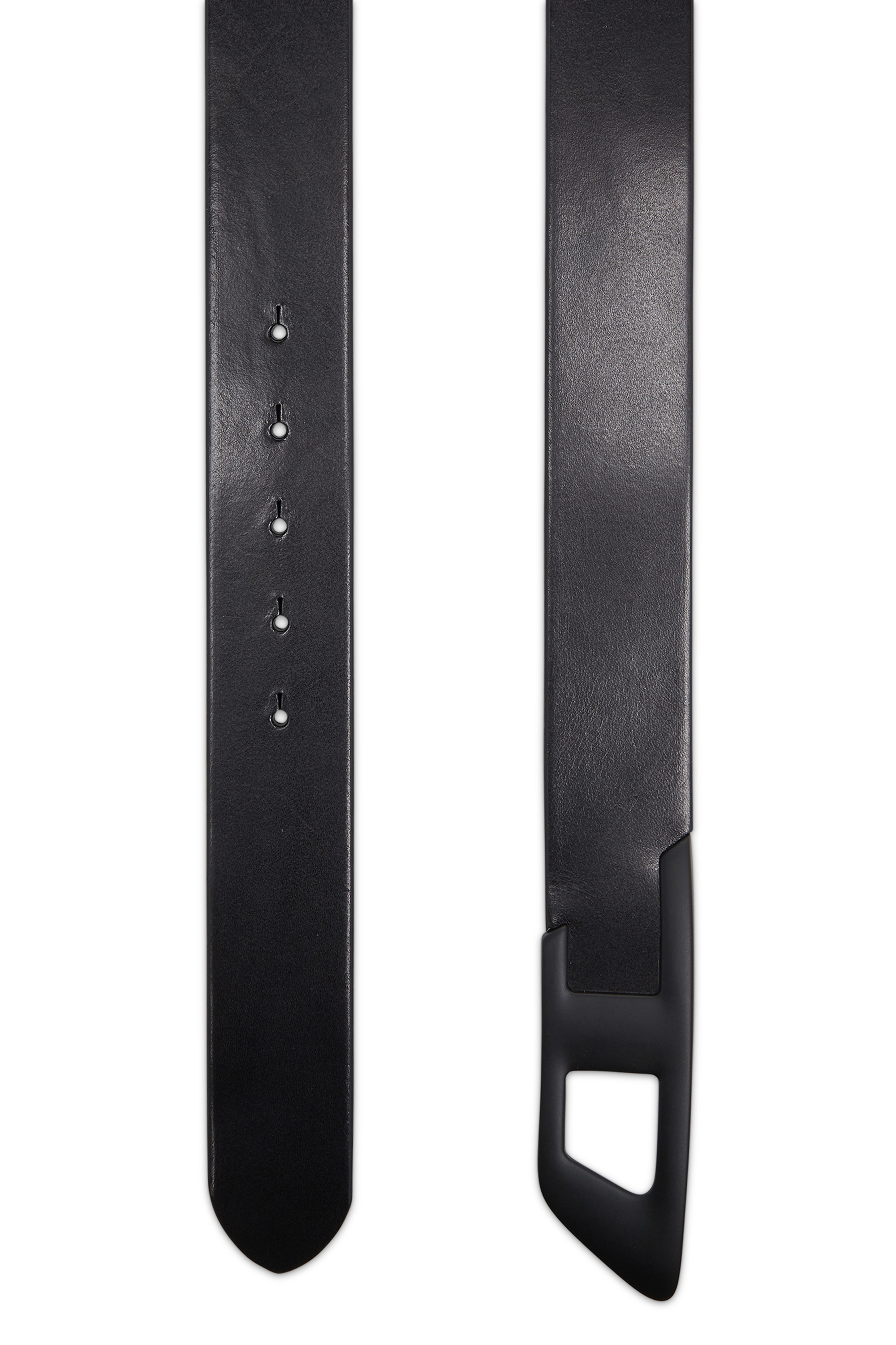 Diesel - B-D LOGO 2.0 40, Unisex's 4 cm leather belt with metal D buckle in Black - 2