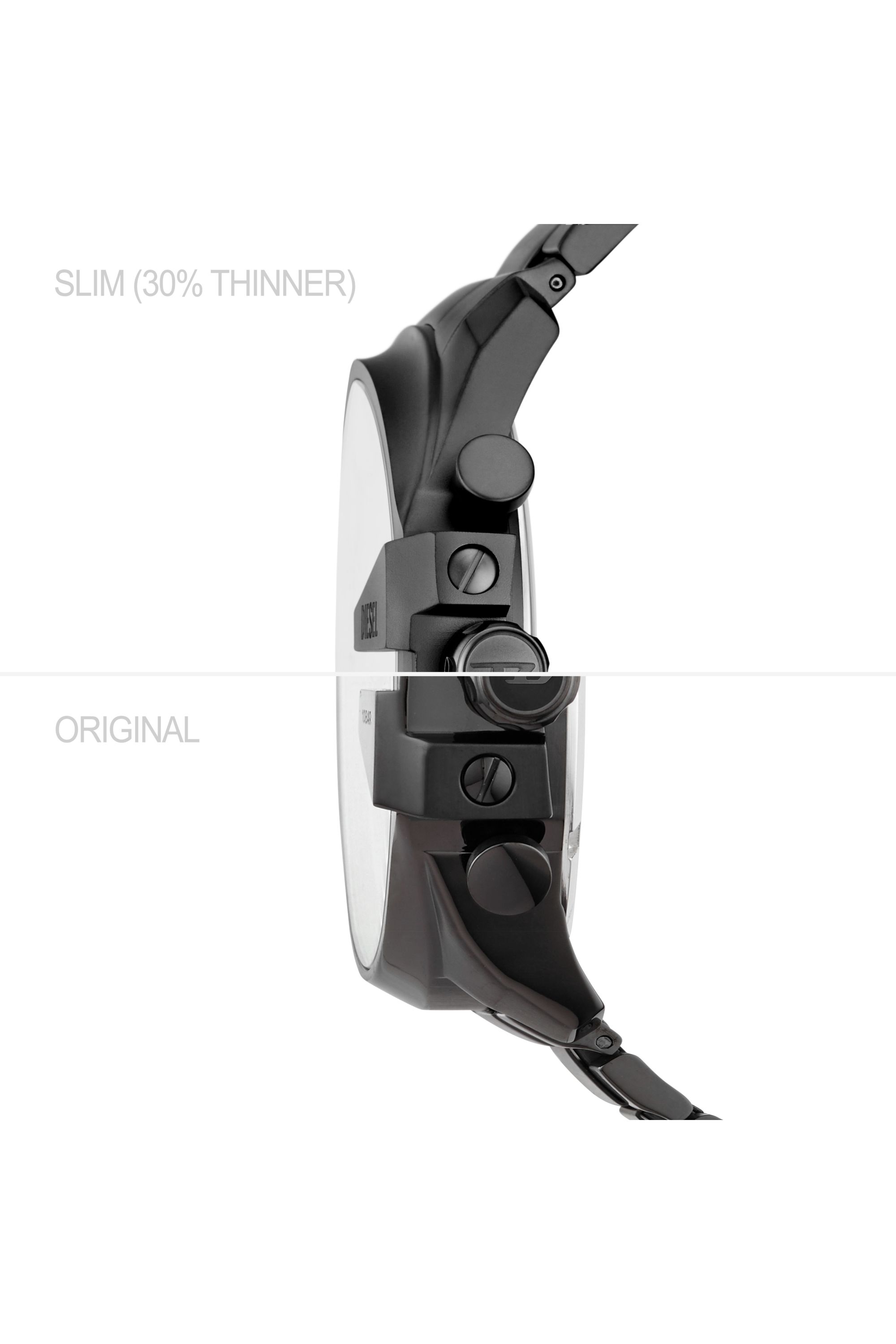 Diesel - DZ4676, Man's Diesel Mega Chief Slim Chronograph Gray Stainless Steel Watch in Dark grey - 2