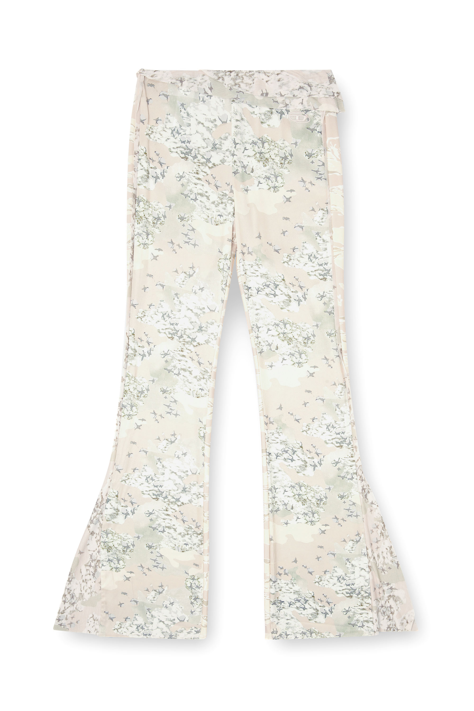 Diesel - P-AFFAL, Woman's Jazz pants with mixed camo prints in Beige - 2