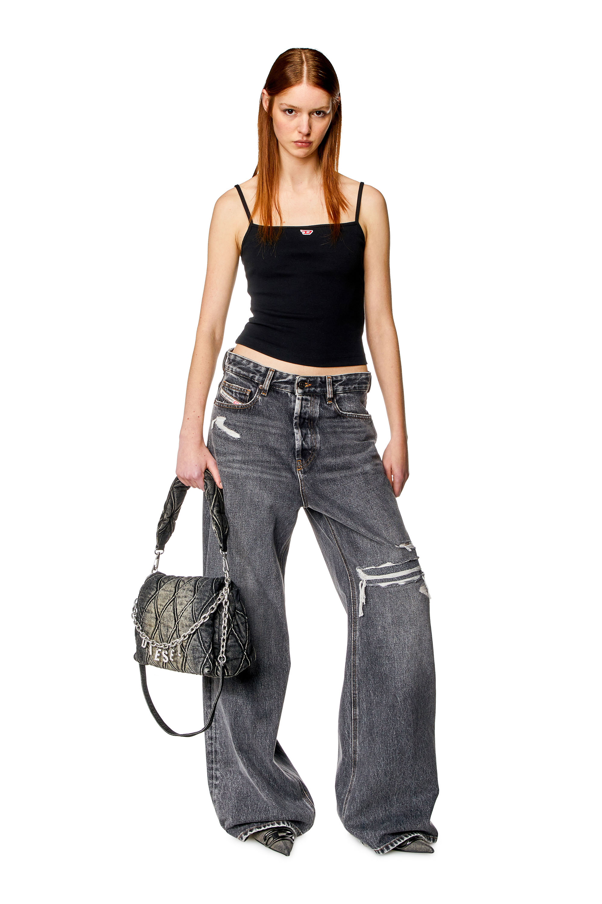 Diesel - 1996 D-Sire 007F6 Straight Jeans, Black/Dark grey - Image 5