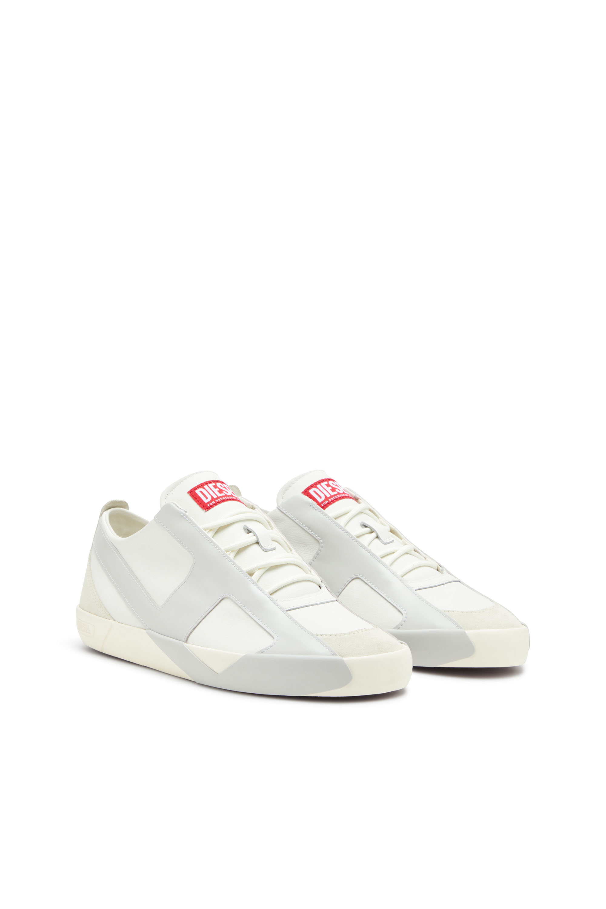 Diesel - S-SLANTE-D LOW, Man's S-Slante-D-Sneakers in suede and leather with D logo in null - 2