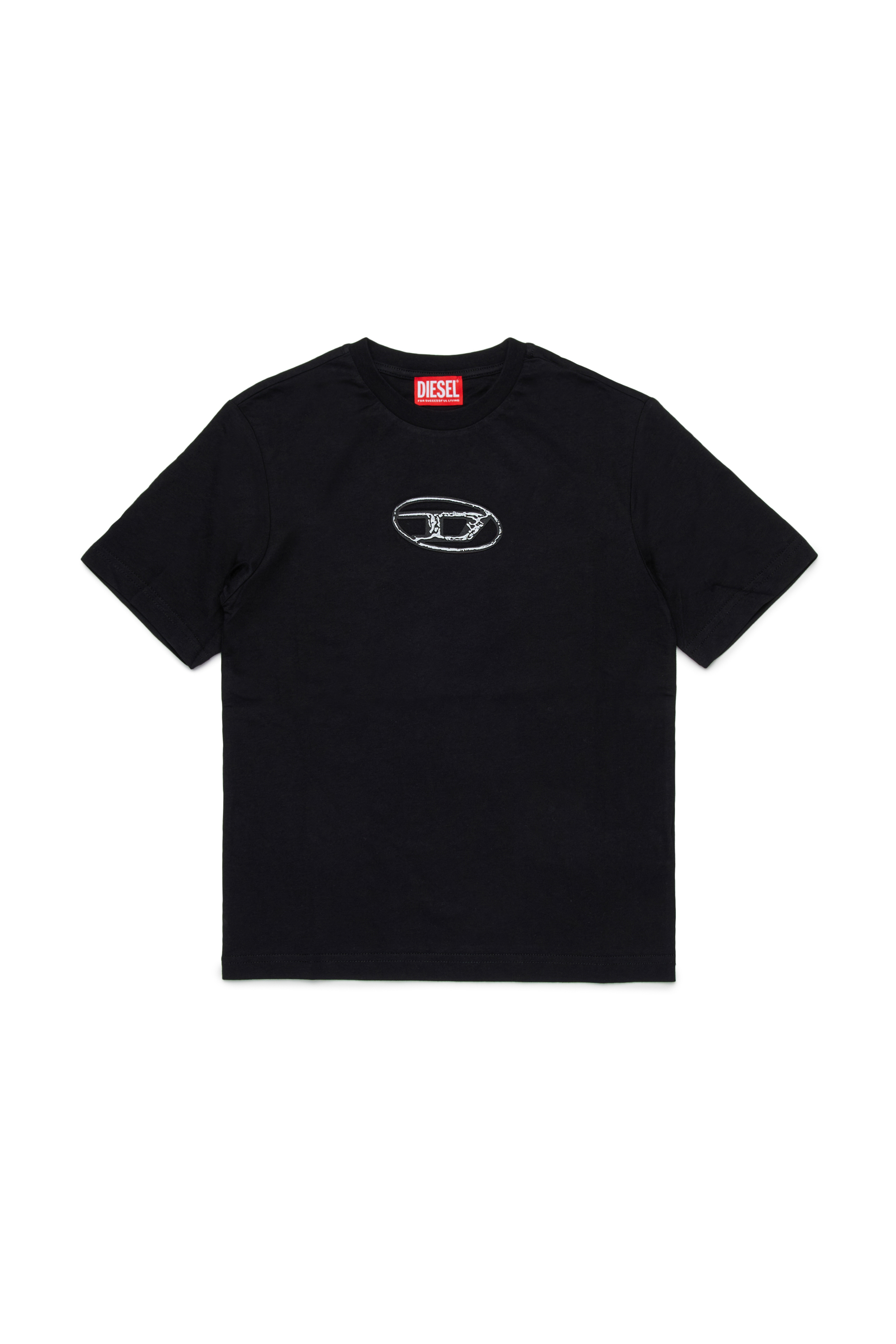 Diesel - TREDEN OVER, Man's Cotton T-shirt in Black - 1