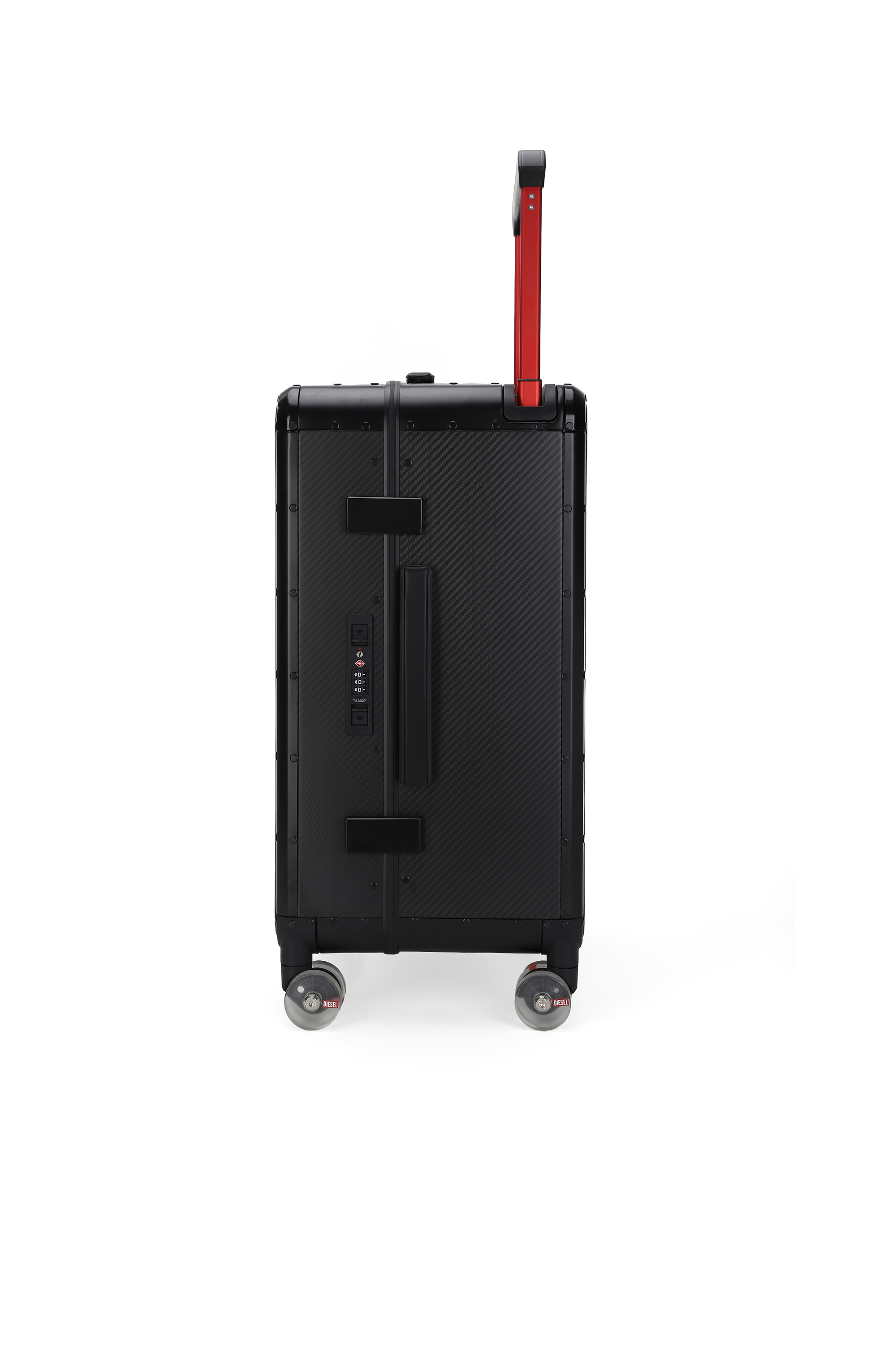 Diesel - DSL CARBON FIBER TROLLEY-BLACK- DSL001, Unisex's Carbon fiber suitcase size M in Black - 4
