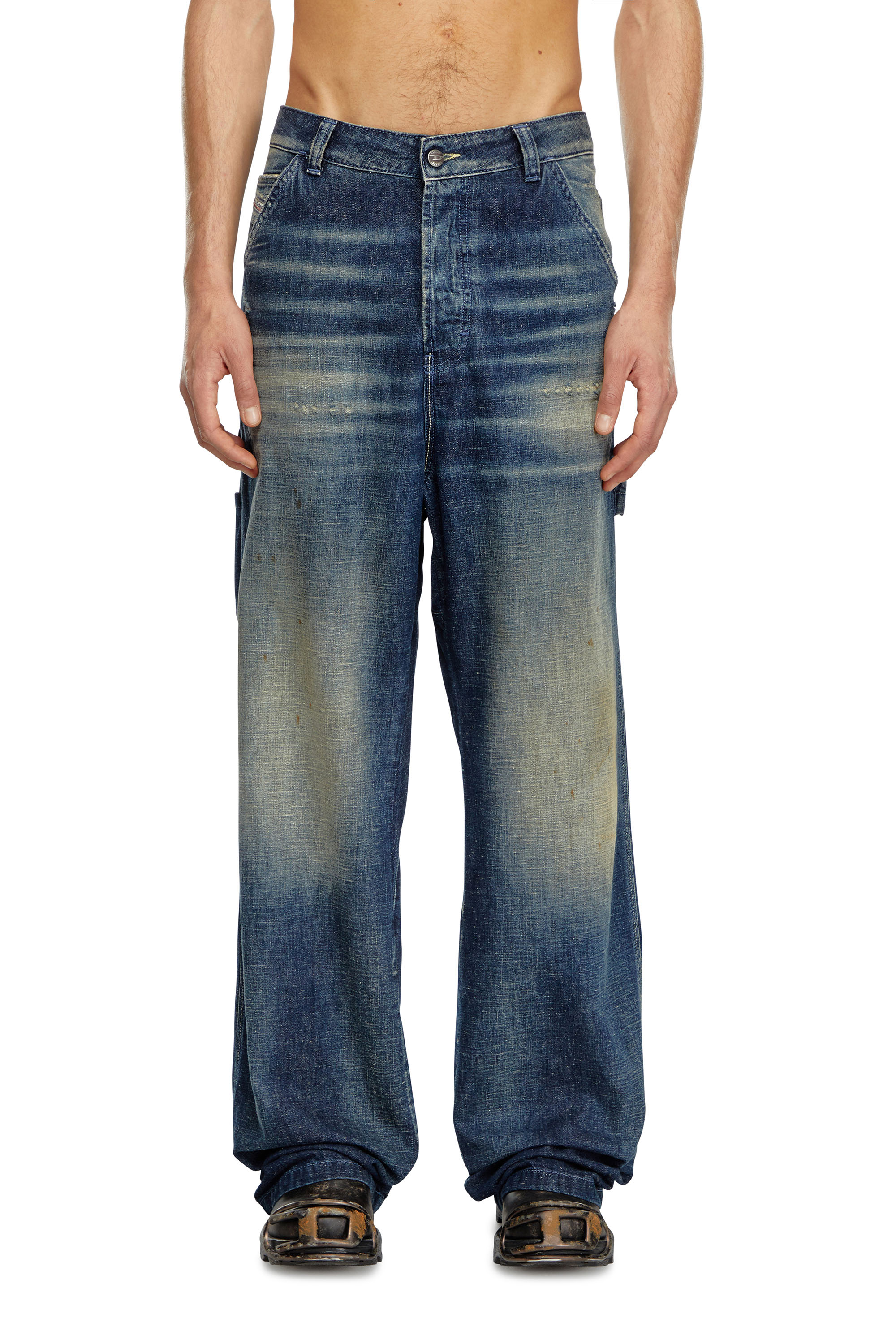 Diesel - Man's Straight Jeans D-Livery 09J91, Dark Blue - 1