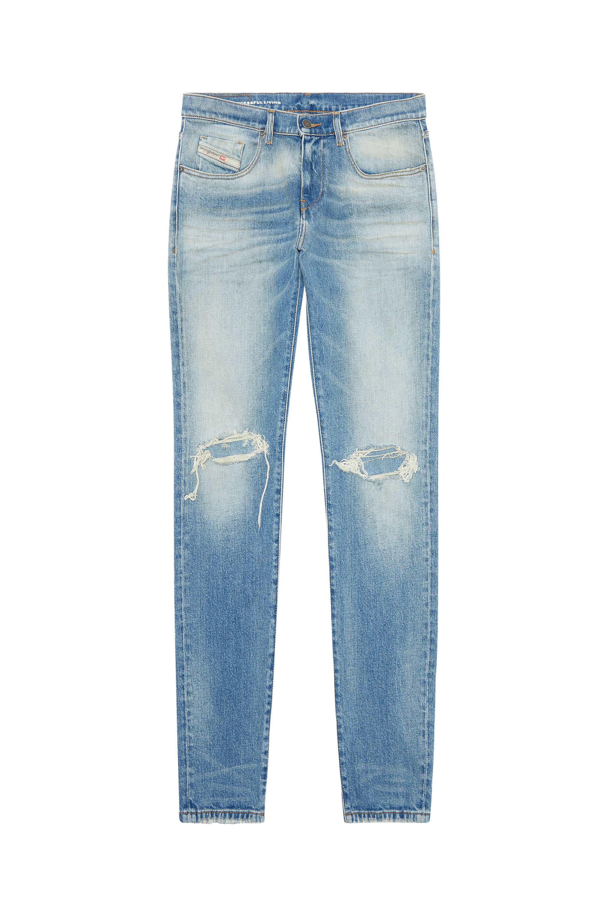Diesel - Slim Jeans 2019 D-Strukt 007P3, Light Blue - Image 5
