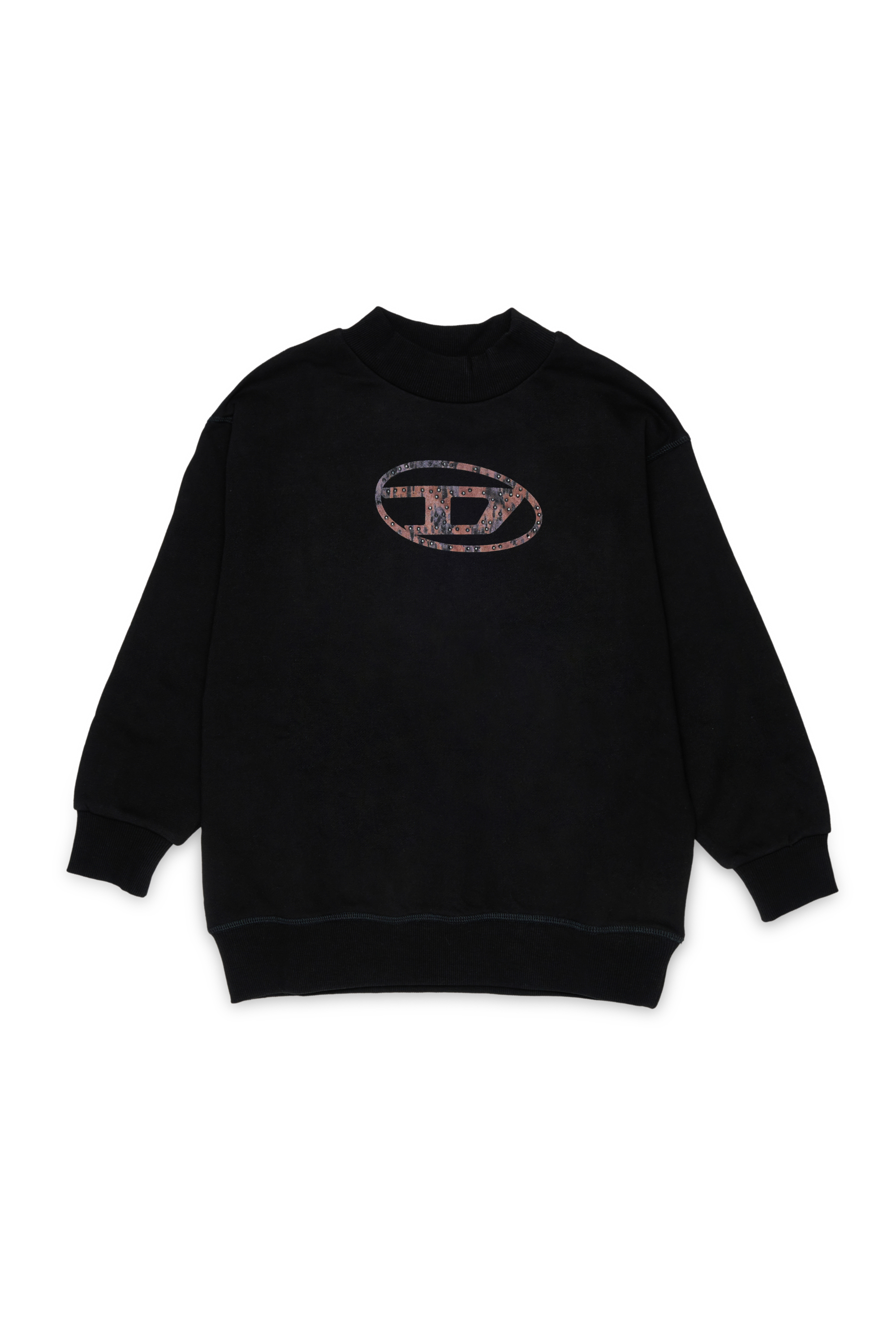 Diesel - SDOLSY, Woman's Cotton sweatshirt with front logo in Black - 1