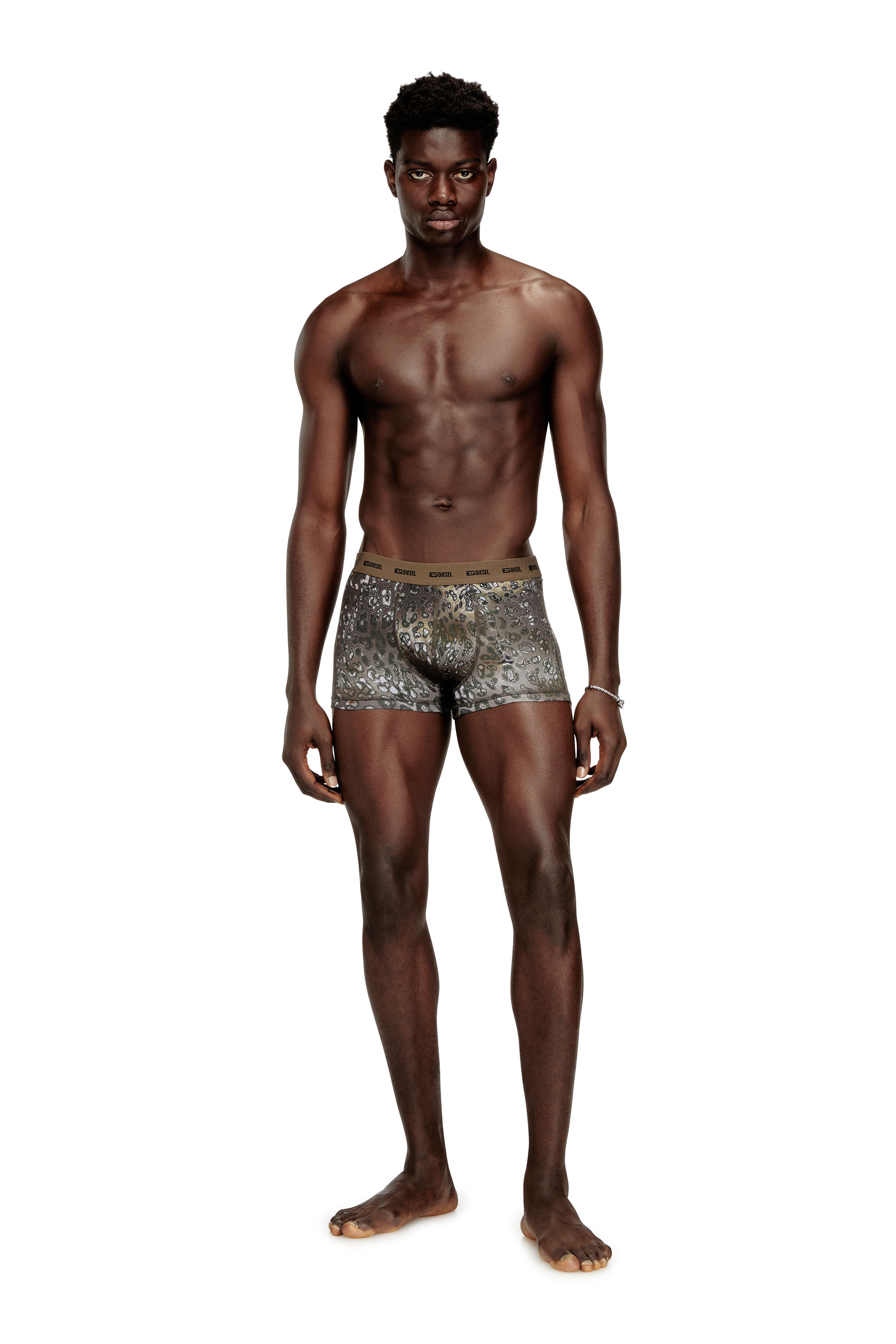 Diesel - DAMIEN-UTLT-3PACK, Man's Three-pack of stretch cotton boxer briefs in Black/Brown - 1