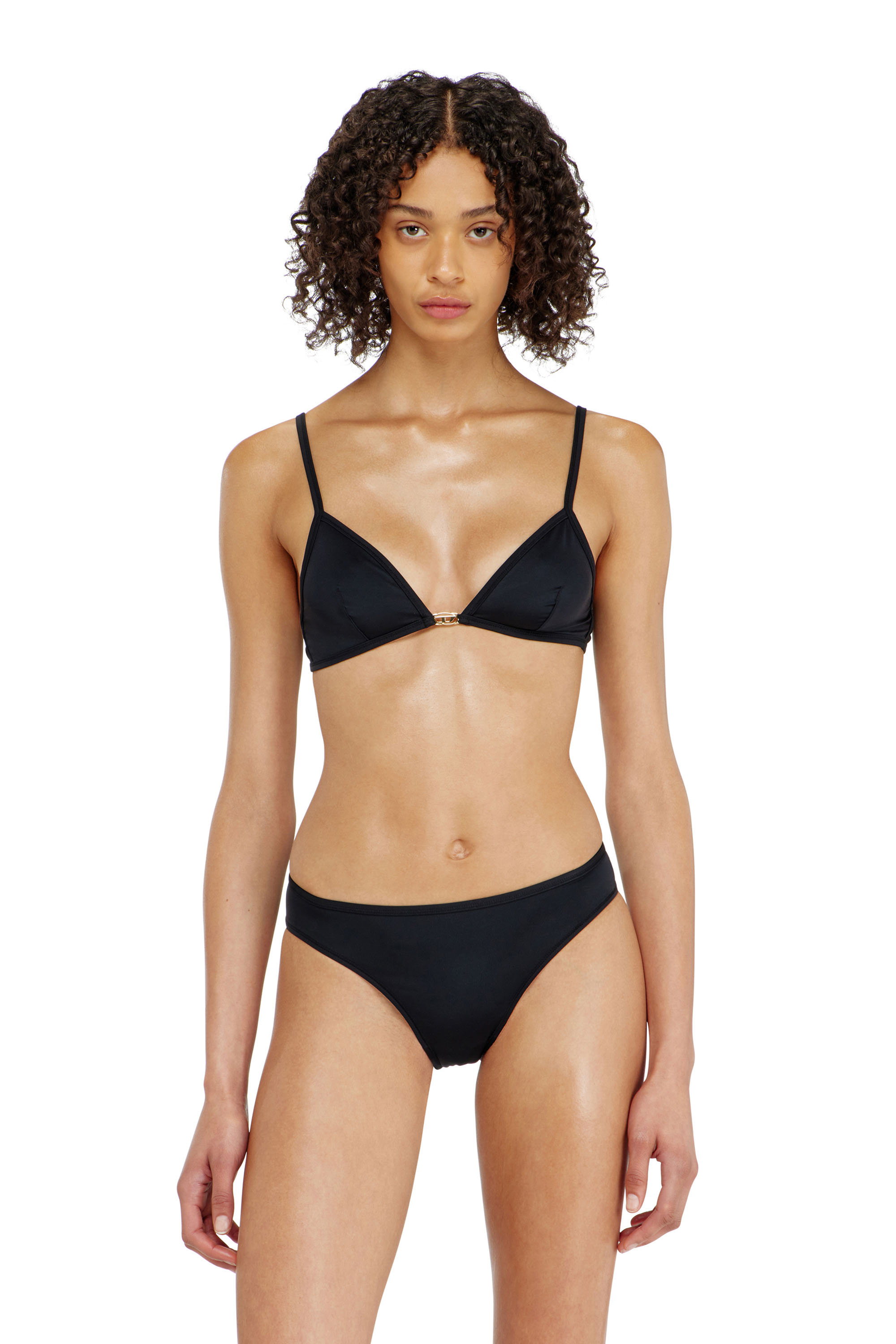 Diesel - LUNA-UTLT, Woman's Triangle bra in nylon with Oval D detail in null - 2