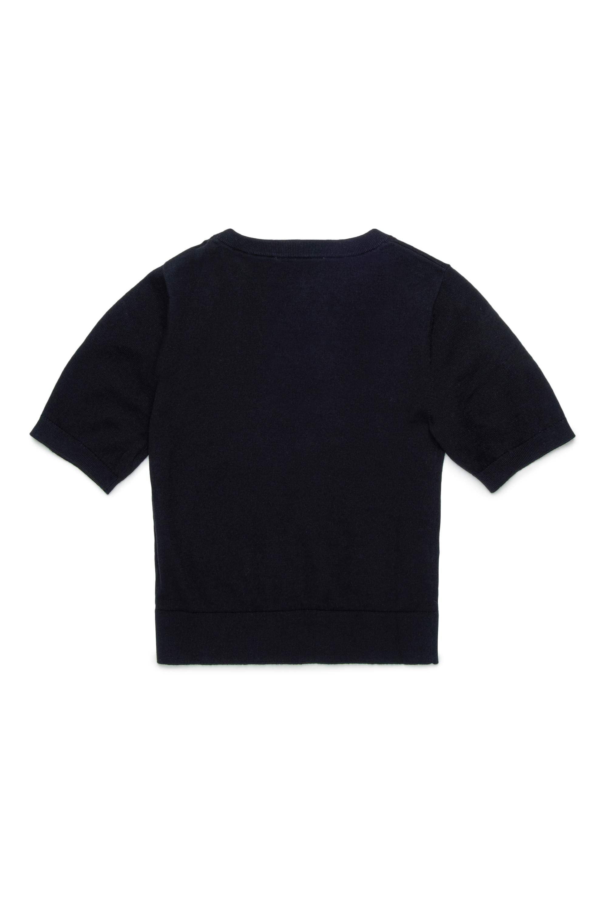 Diesel - KMARGA, Woman's Knitted T-shirt with cut-out Oval D logo in Black - 2