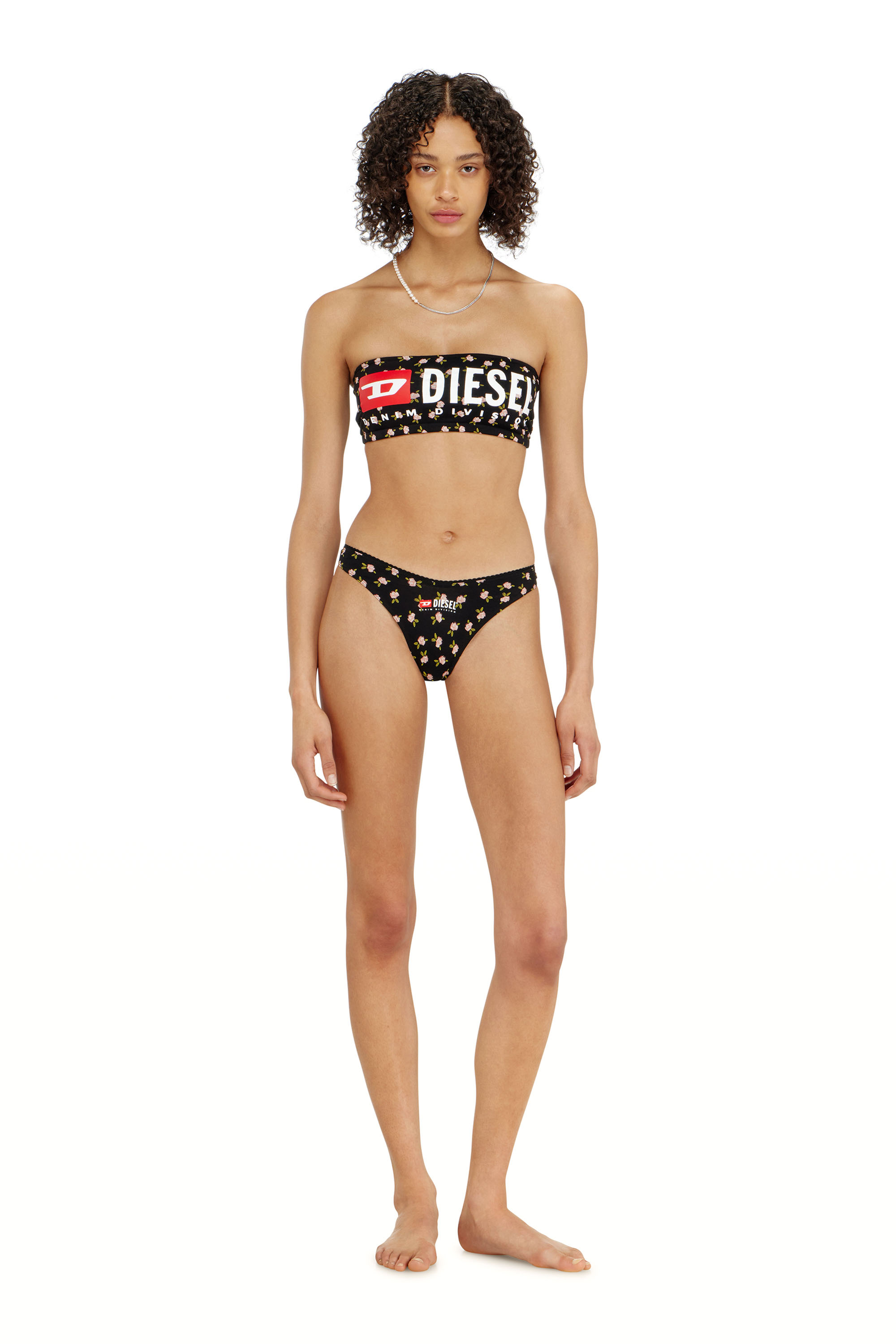 Diesel - MELANIE-C-D-CORE, Woman's Cotton bandeau bra with all-over floral print in null - 1