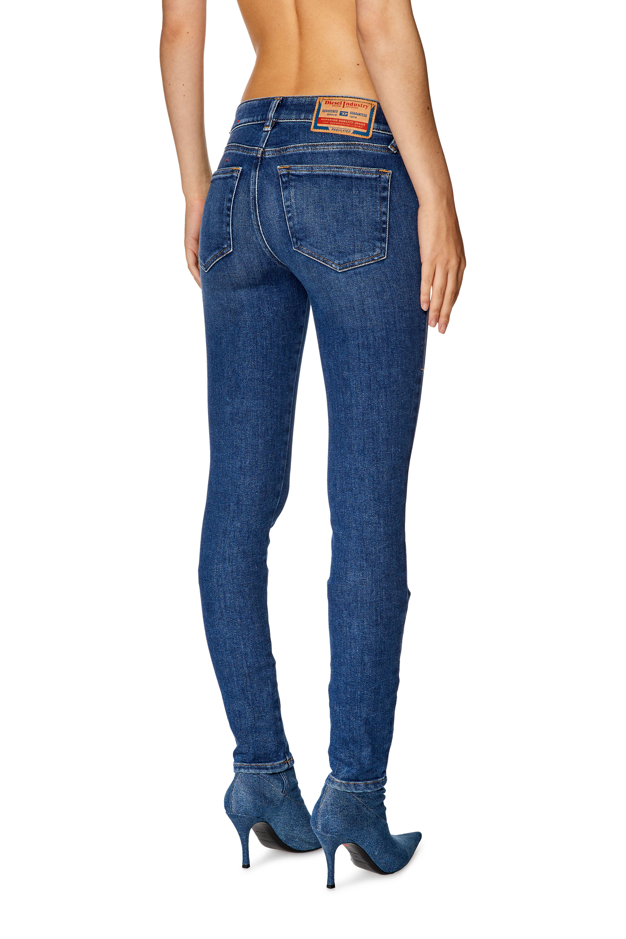 Diesel - 2018 SLANDY-LOW 09F86 Super skinny Jeans, Medium blue - Image 2