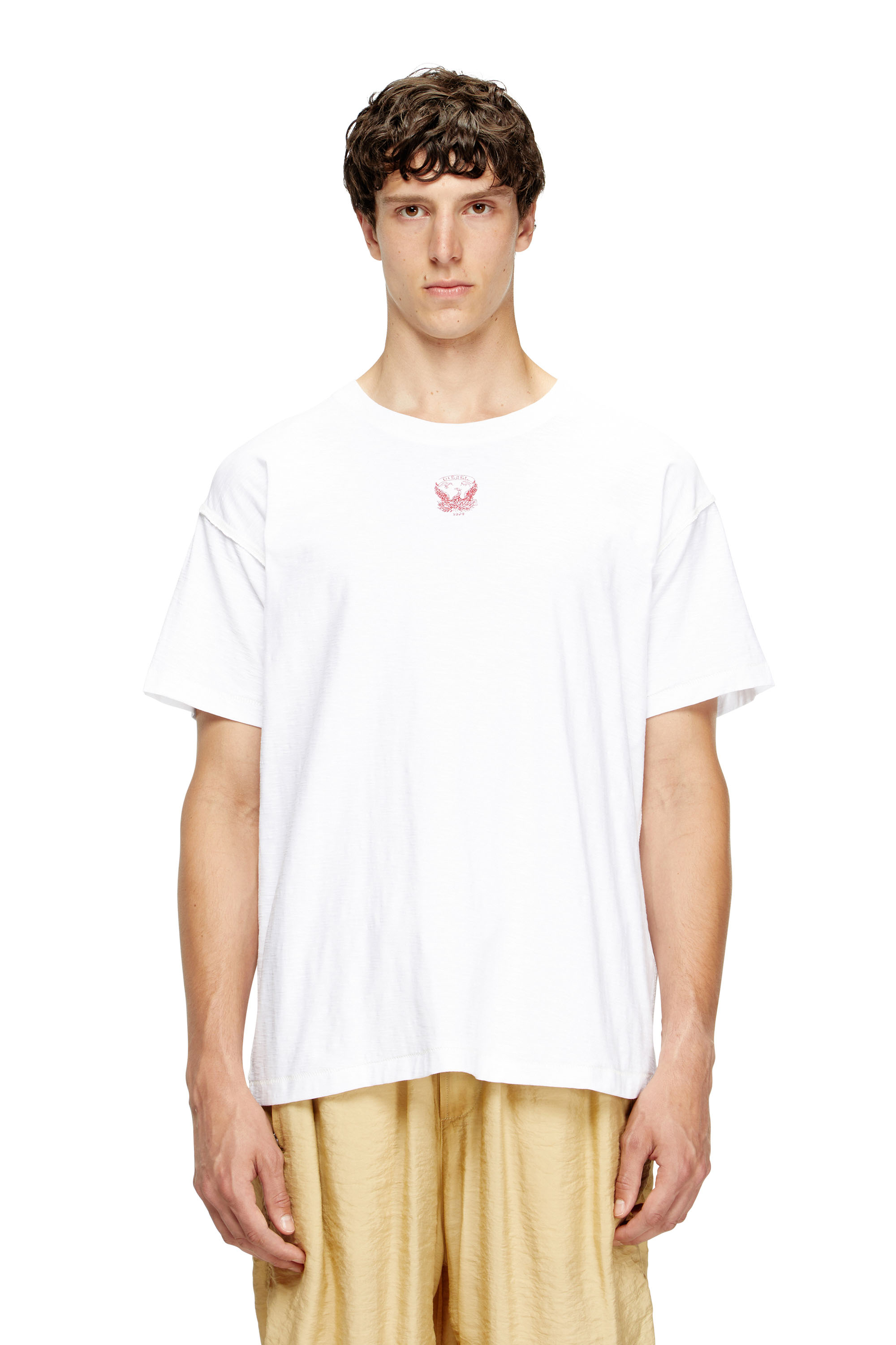 Diesel - T-NORM-T13, Man's Sweatshirt with embroidered phoenix in White - 1