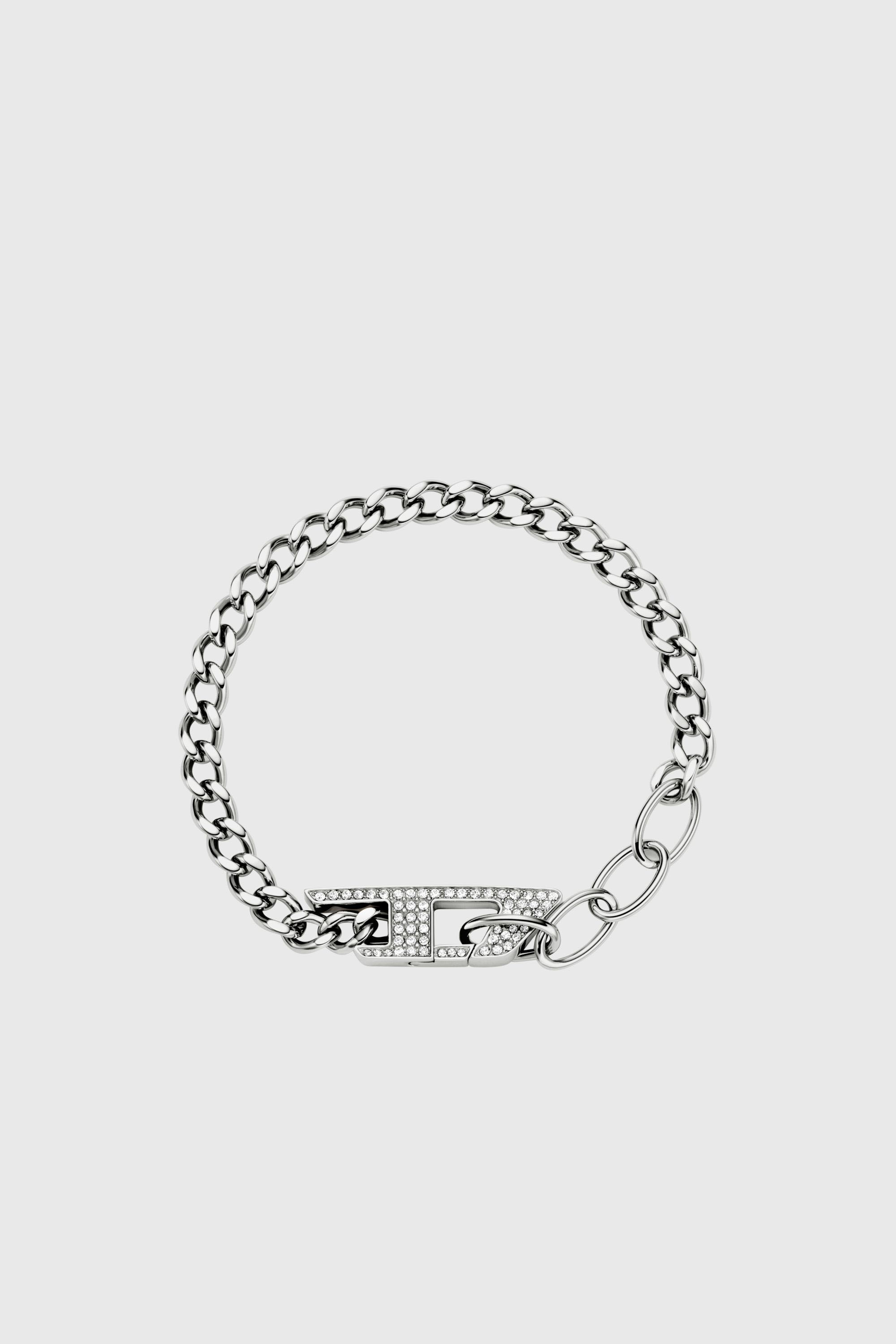 Stainless steel glitz chain bracelet