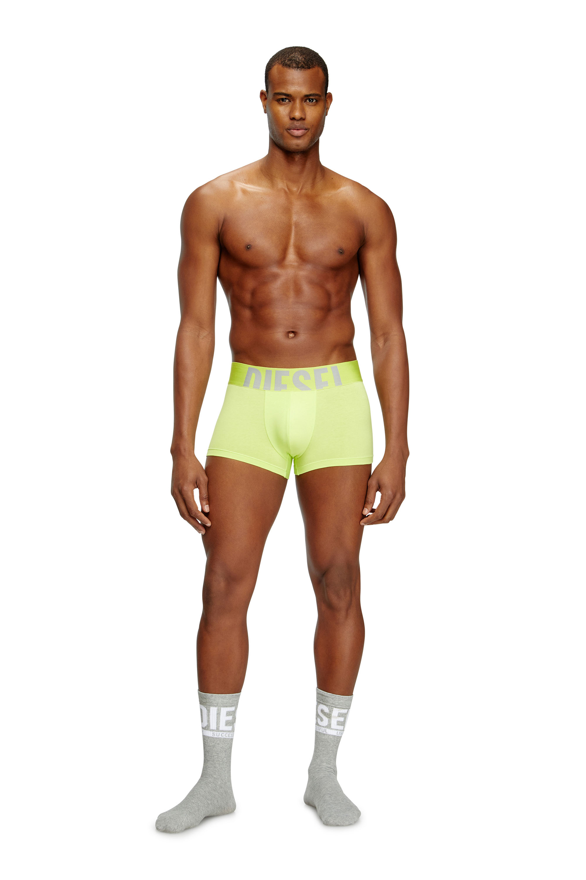 Diesel - UMBX-DAMIENTHREEPACK-5.5EL, Man's Three-pack boxer briefs in stretch cotton in Black/Green - 2