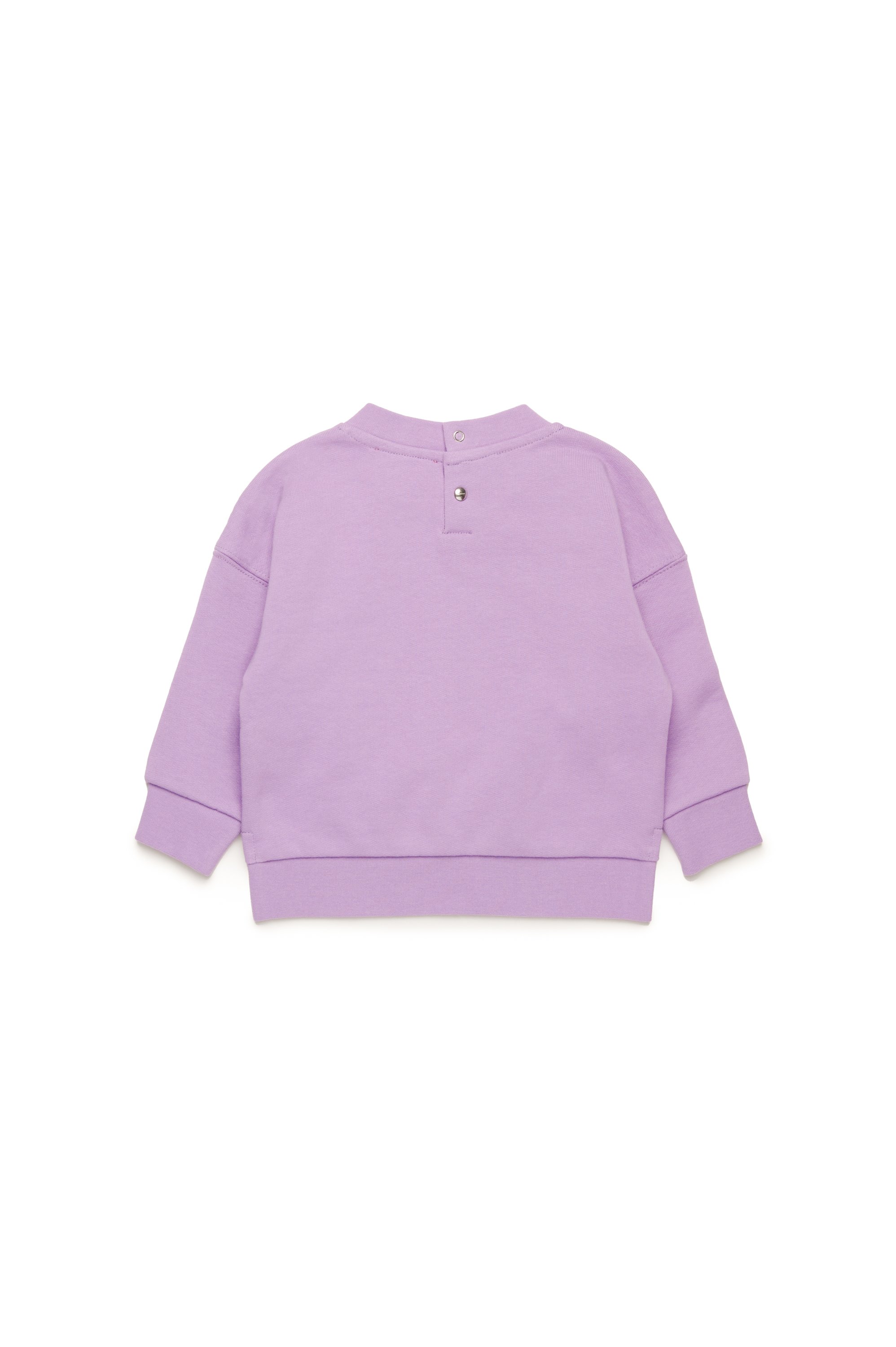 Diesel - SFLOWERB, Woman's Cotton sweatshirt with metallic logo in Lilac - 2