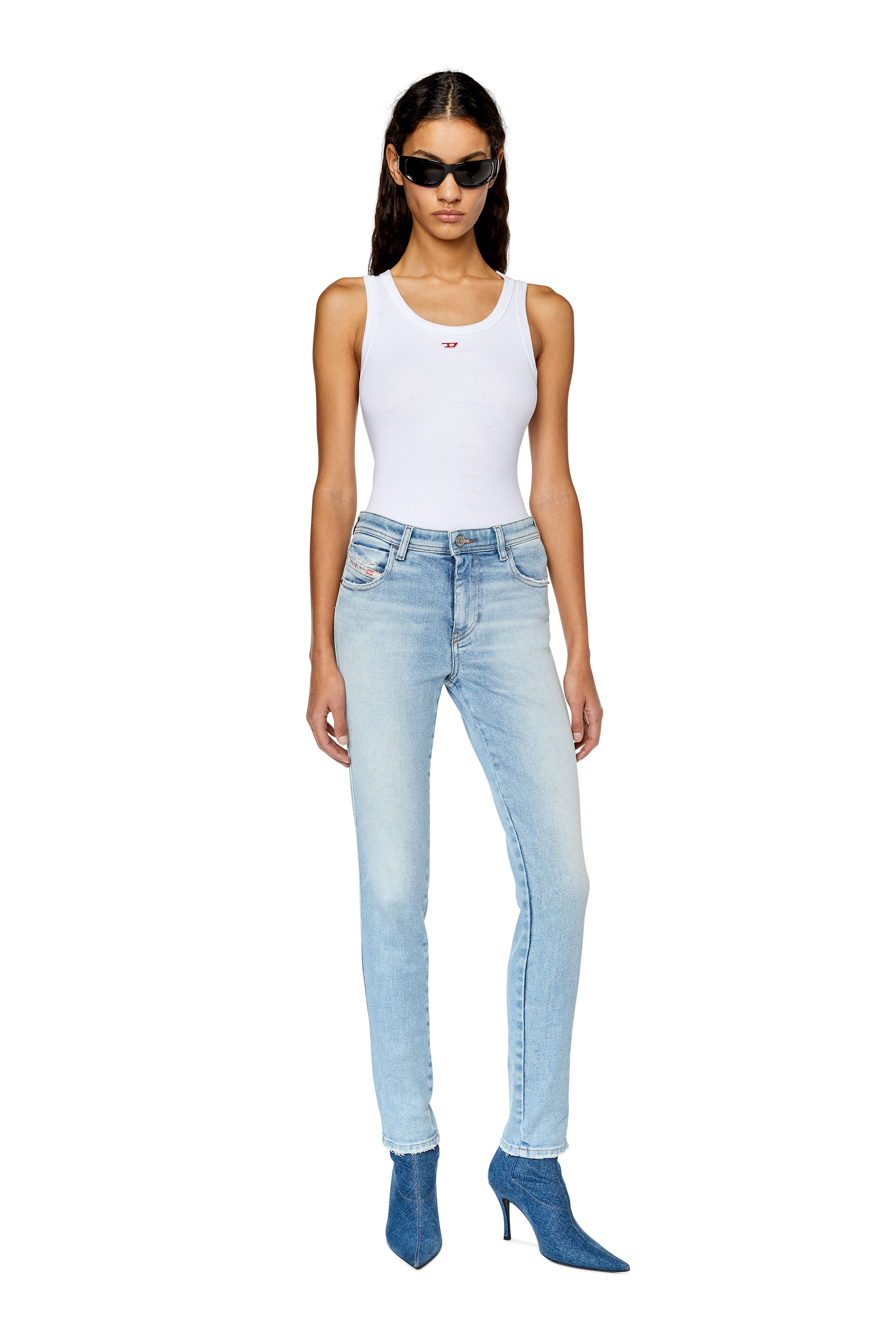 Diesel - Skinny Jeans 2015 Babhila 09E90, Light Blue - Image 4